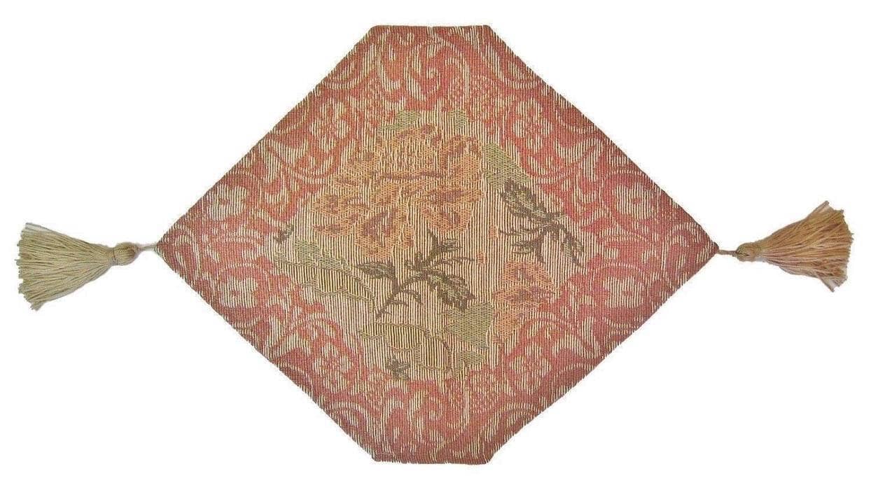 Set of 4-Pieces Nature Garden Floral Roses Tapestry Table Dining Cloth Runner Set - 13" x 17" (10072)