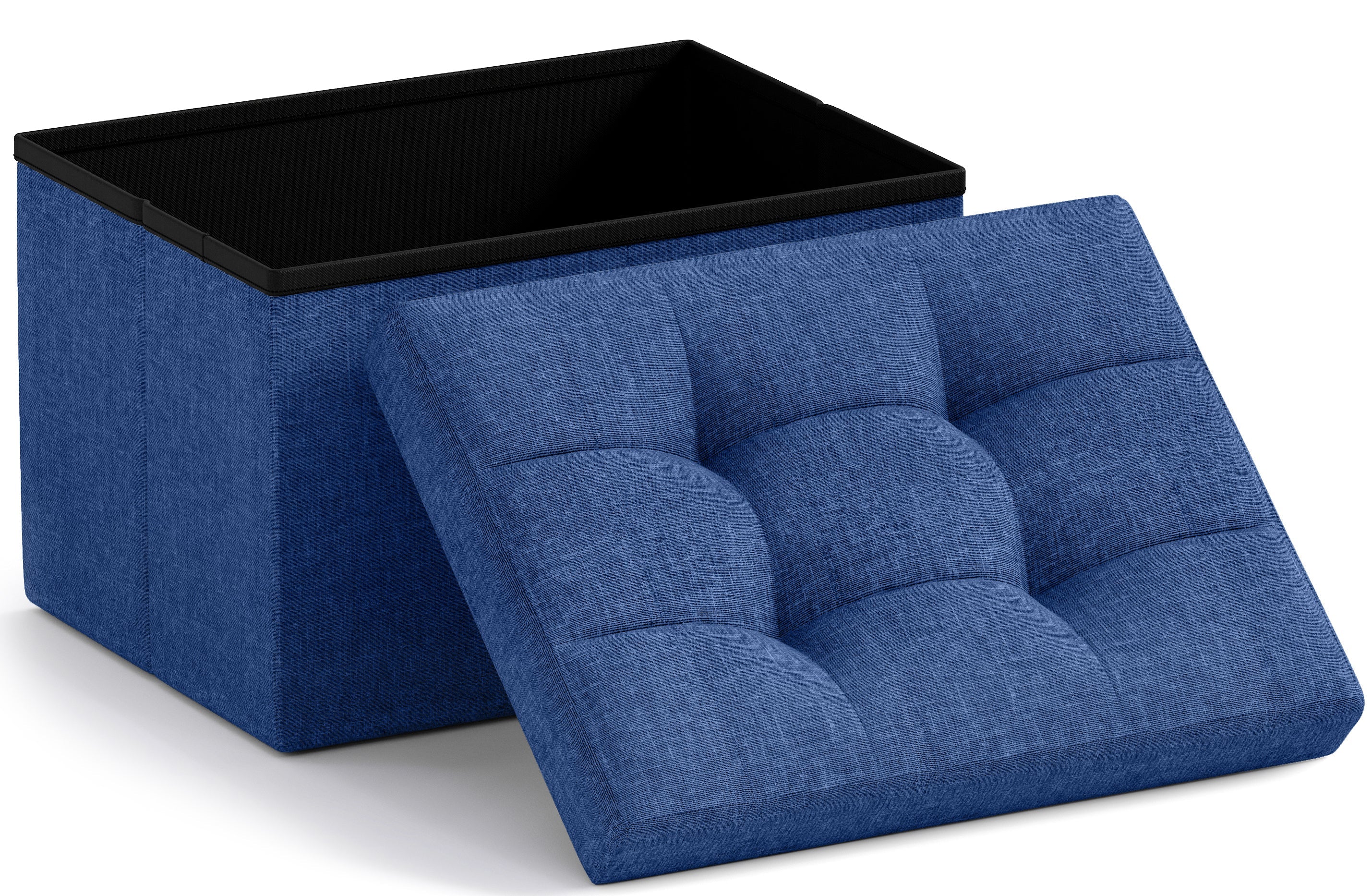 Ornavo Home Foldable Small Rectangle Storage Ottoman - 12 x 16 x 12