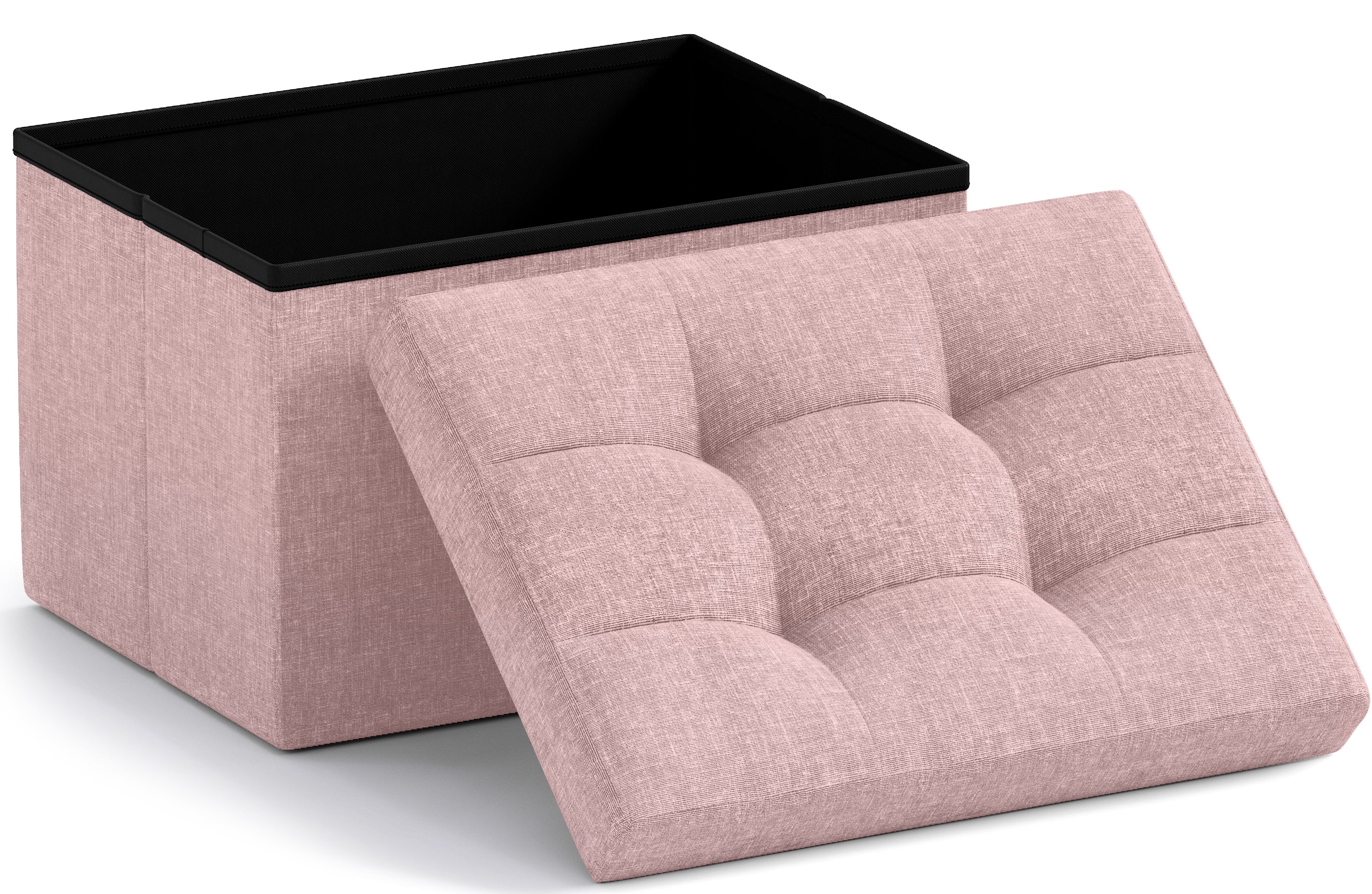 Ornavo Home Foldable Small Rectangle Storage Ottoman - 12 x 16 x 12