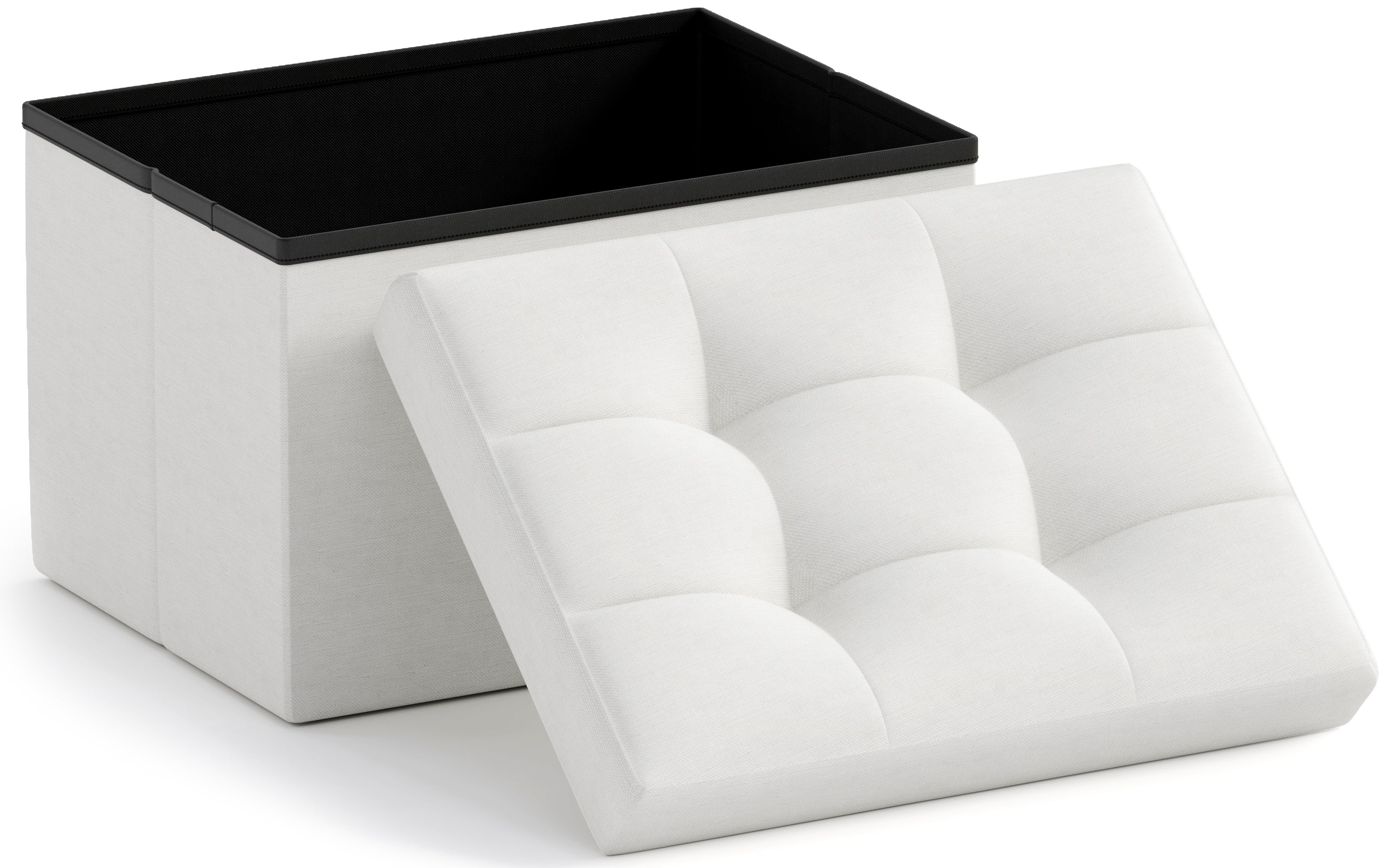 Ornavo Home Foldable Small Rectangle Storage Ottoman - 12 x 16 x 12