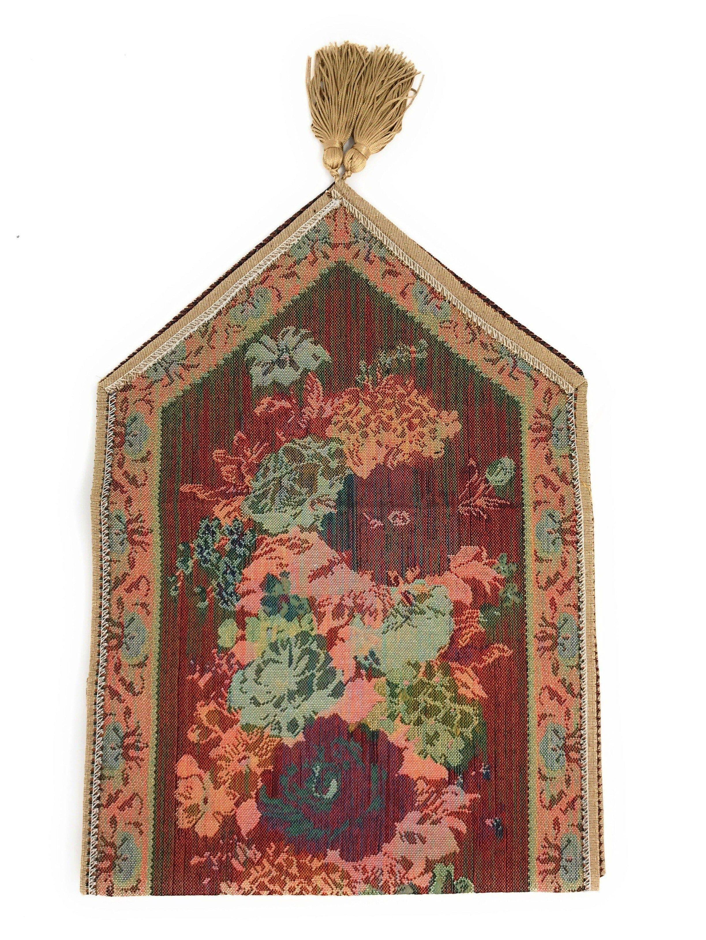 Set of 3-Pieces - Breath of Spring Floral Beige Woven Dining Tapestry Table Runners (3089)