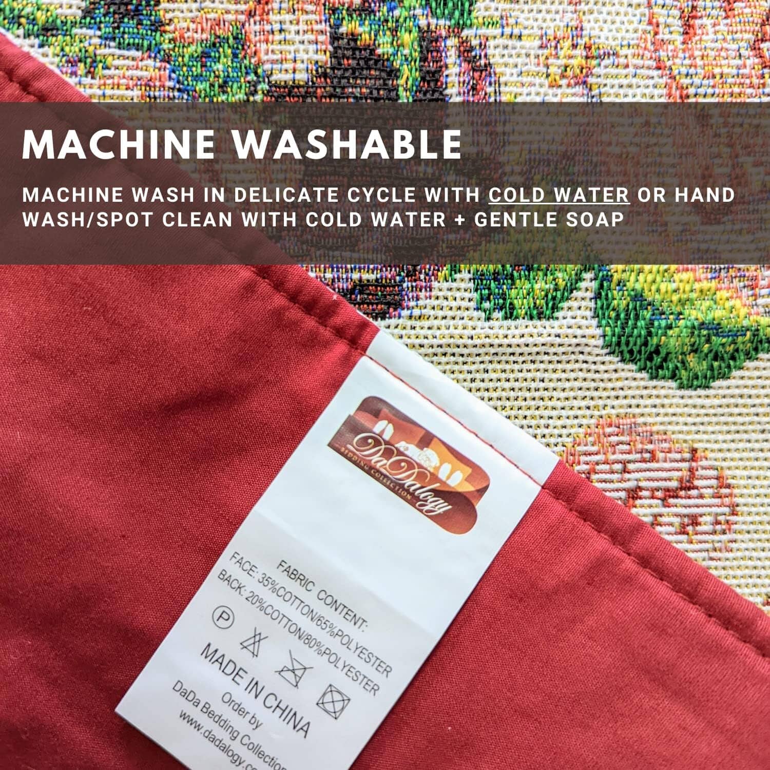 Set of 4-Pieces Sweet Love Notes Pink Floral Tapestry Dining Table Placemats 13" x 19"