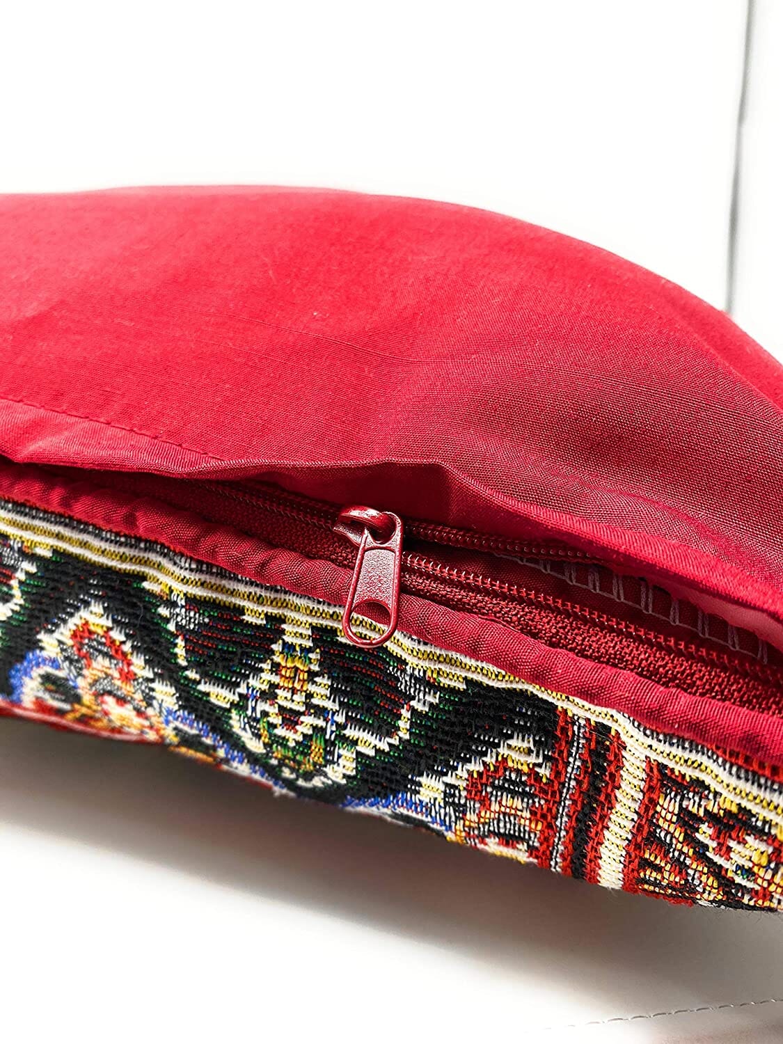 Elegant Majestic Kilim Red Rug Ornate Tapestry Throw Pillow Covers 16" x 16" (18195)