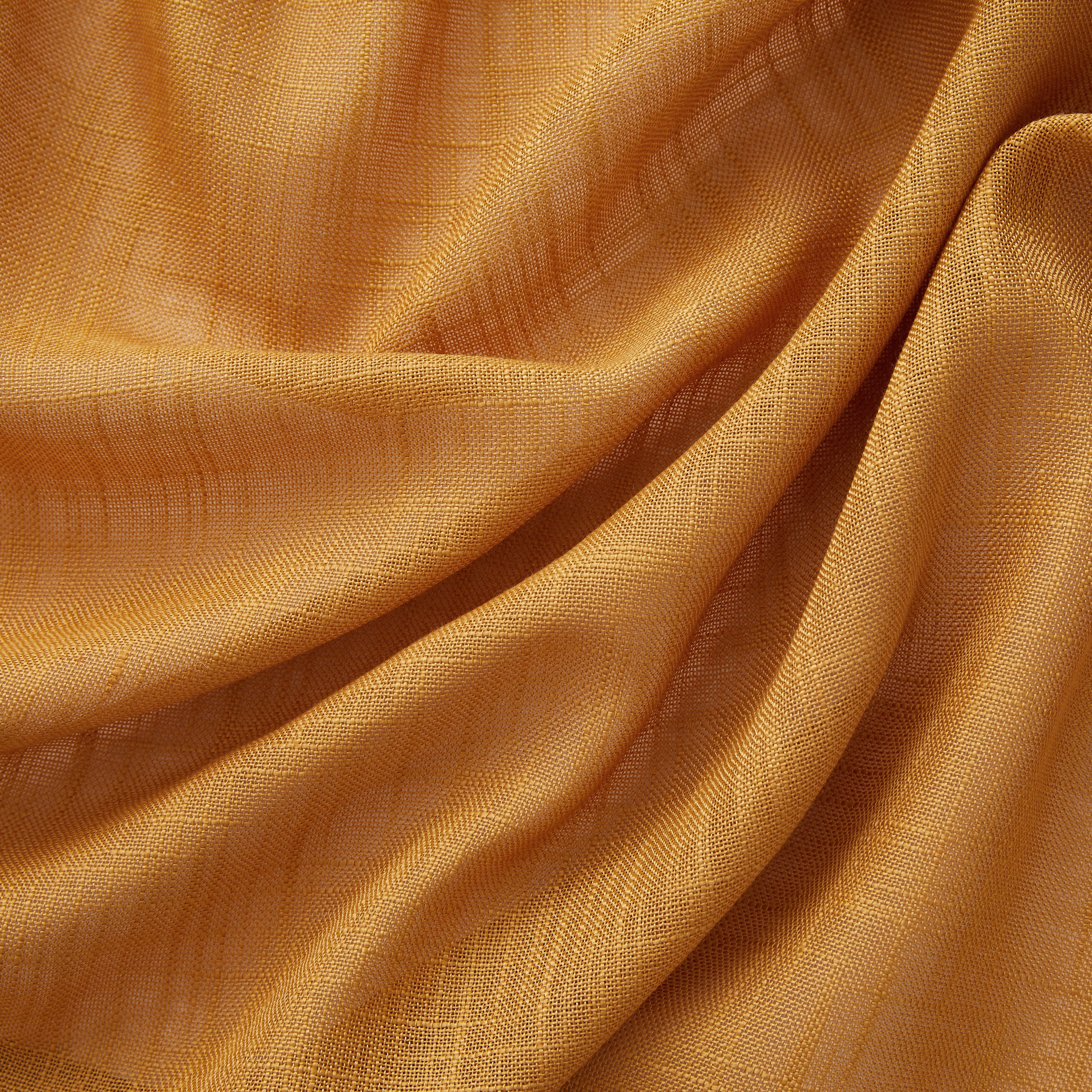 Privacy Faux Linen Textured Semi Sheer Curtain Panels