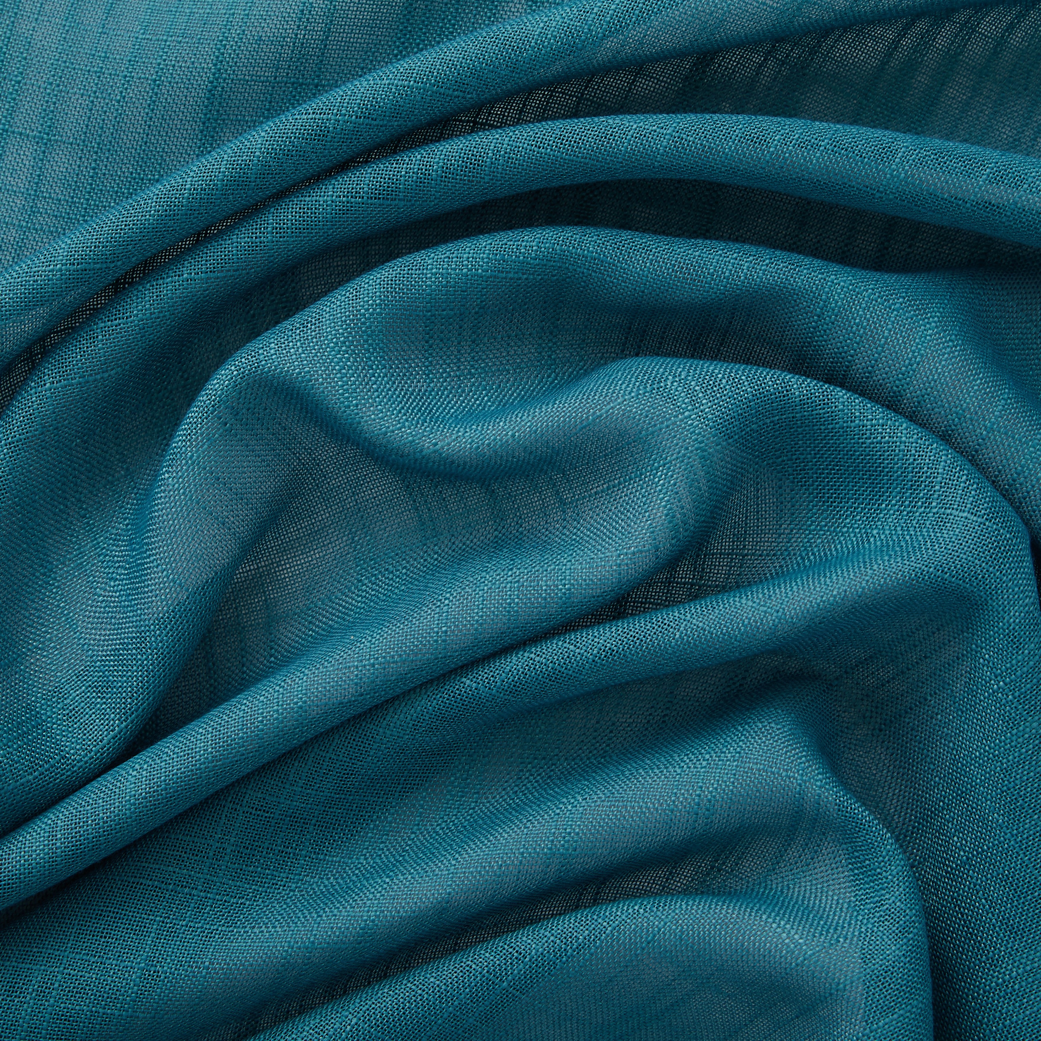 Privacy Faux Linen Textured Semi Sheer Curtain Panels