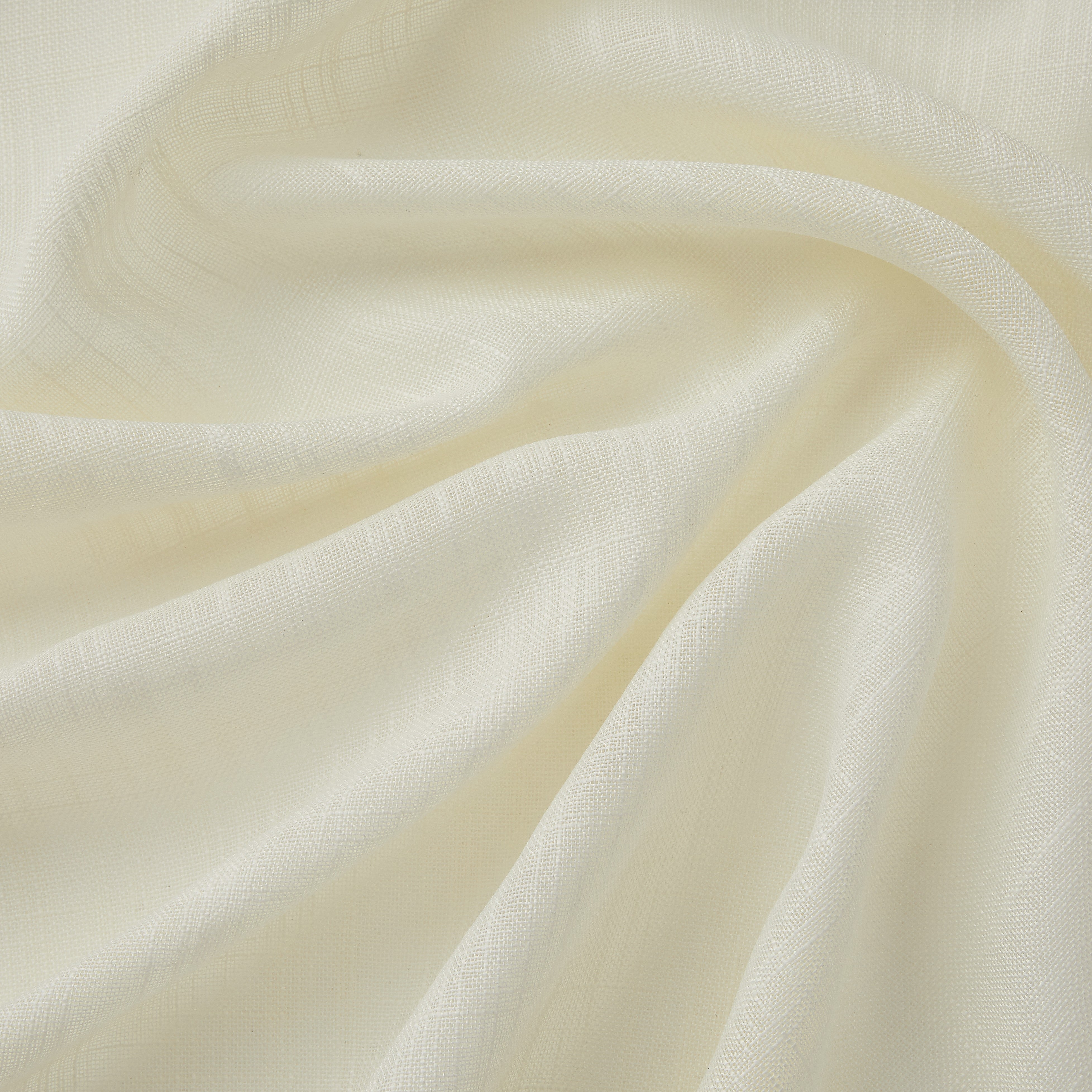 Privacy Faux Linen Textured Semi Sheer Curtain Panels