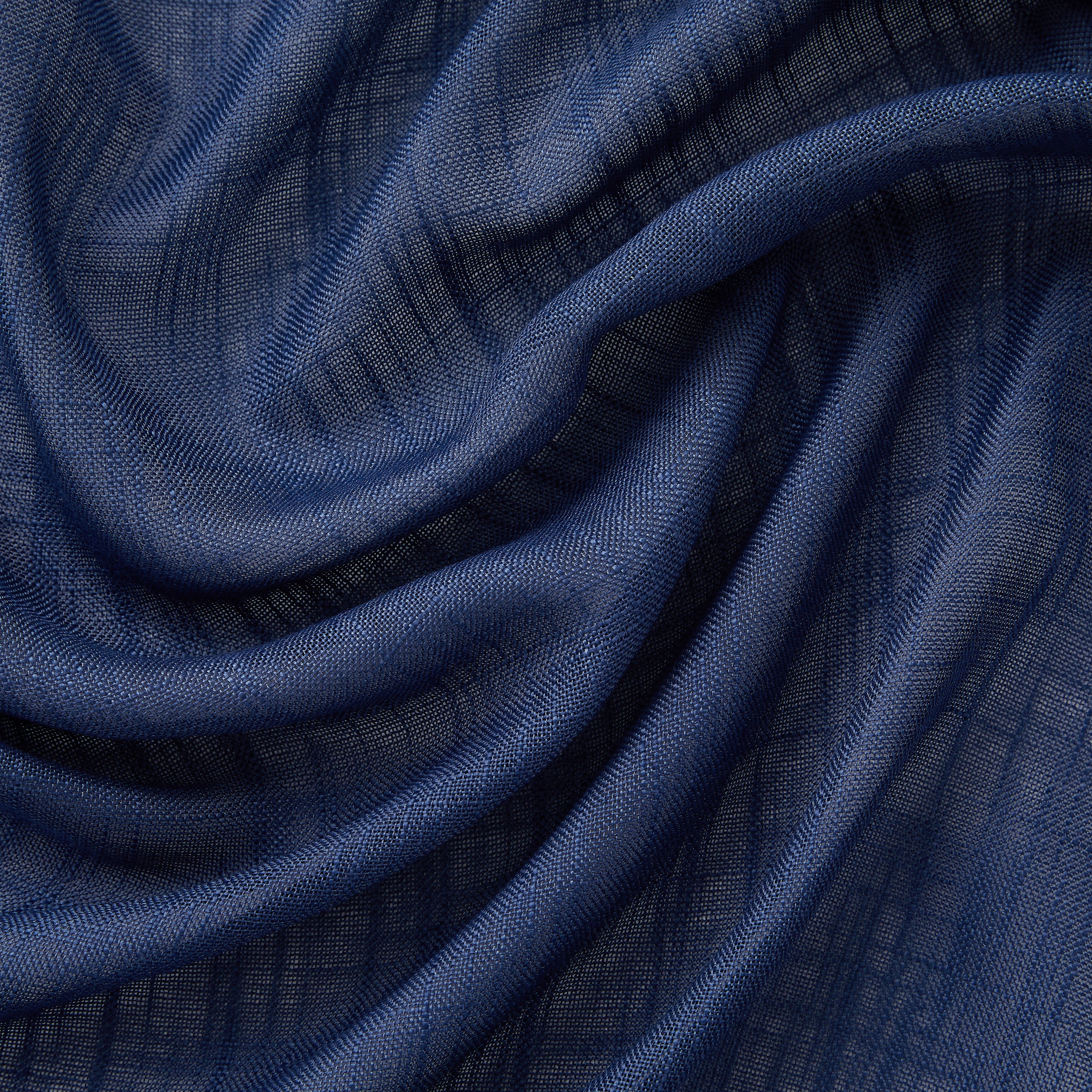 Privacy Faux Linen Textured Semi Sheer Curtain Panels