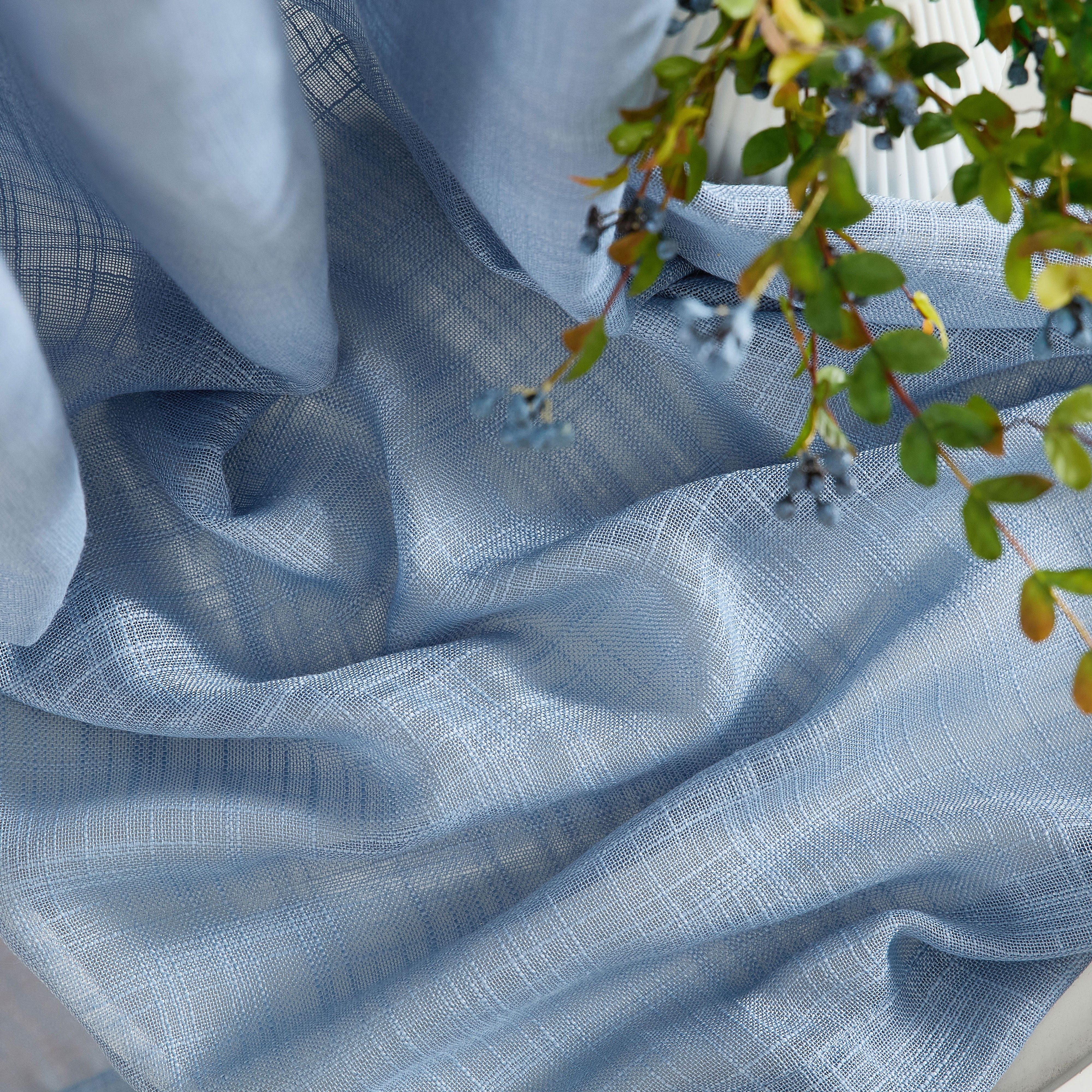 Abbey Faux Linen Grommet Curtain Panels