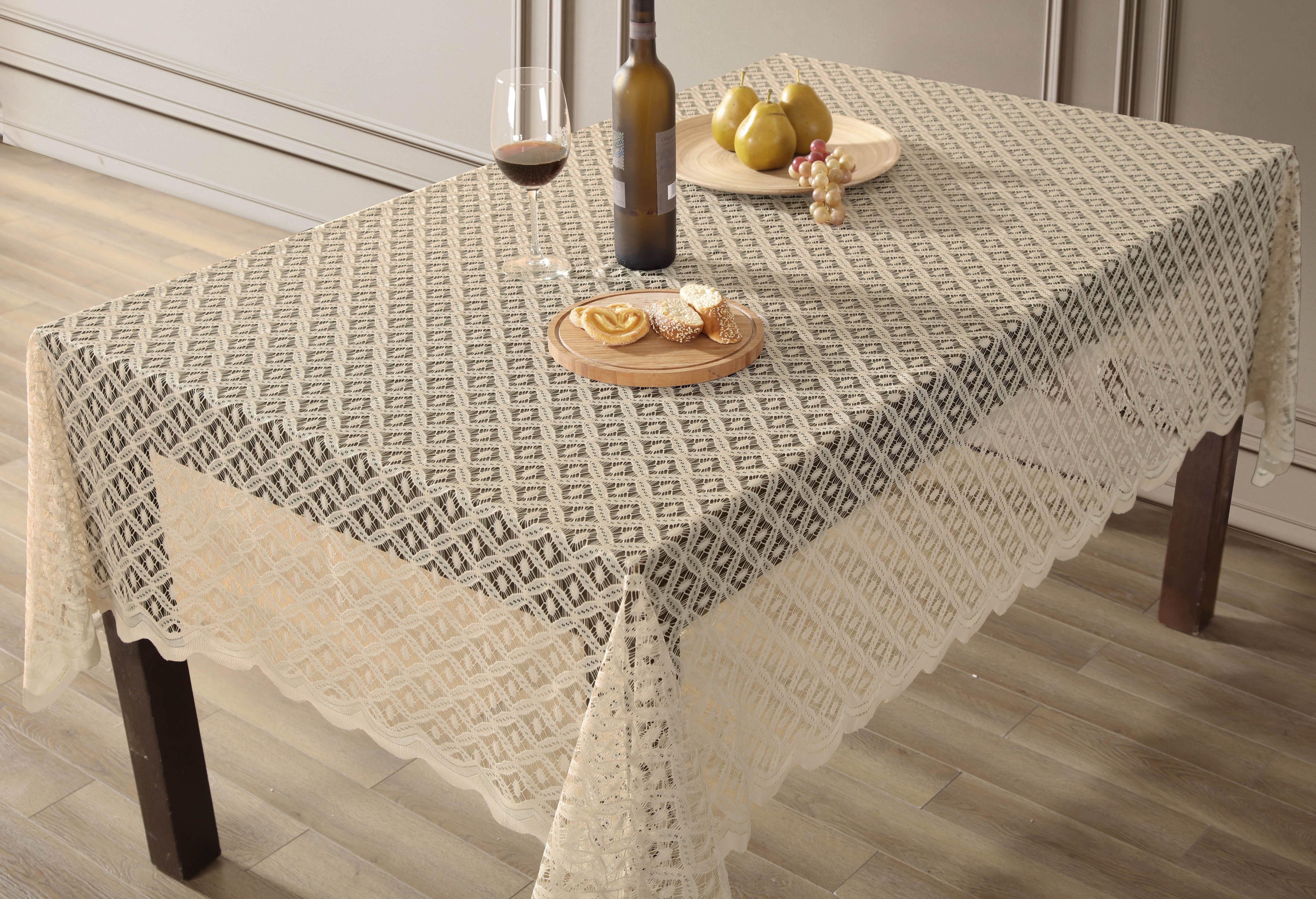 Alona Lace Fabric Tablecloth