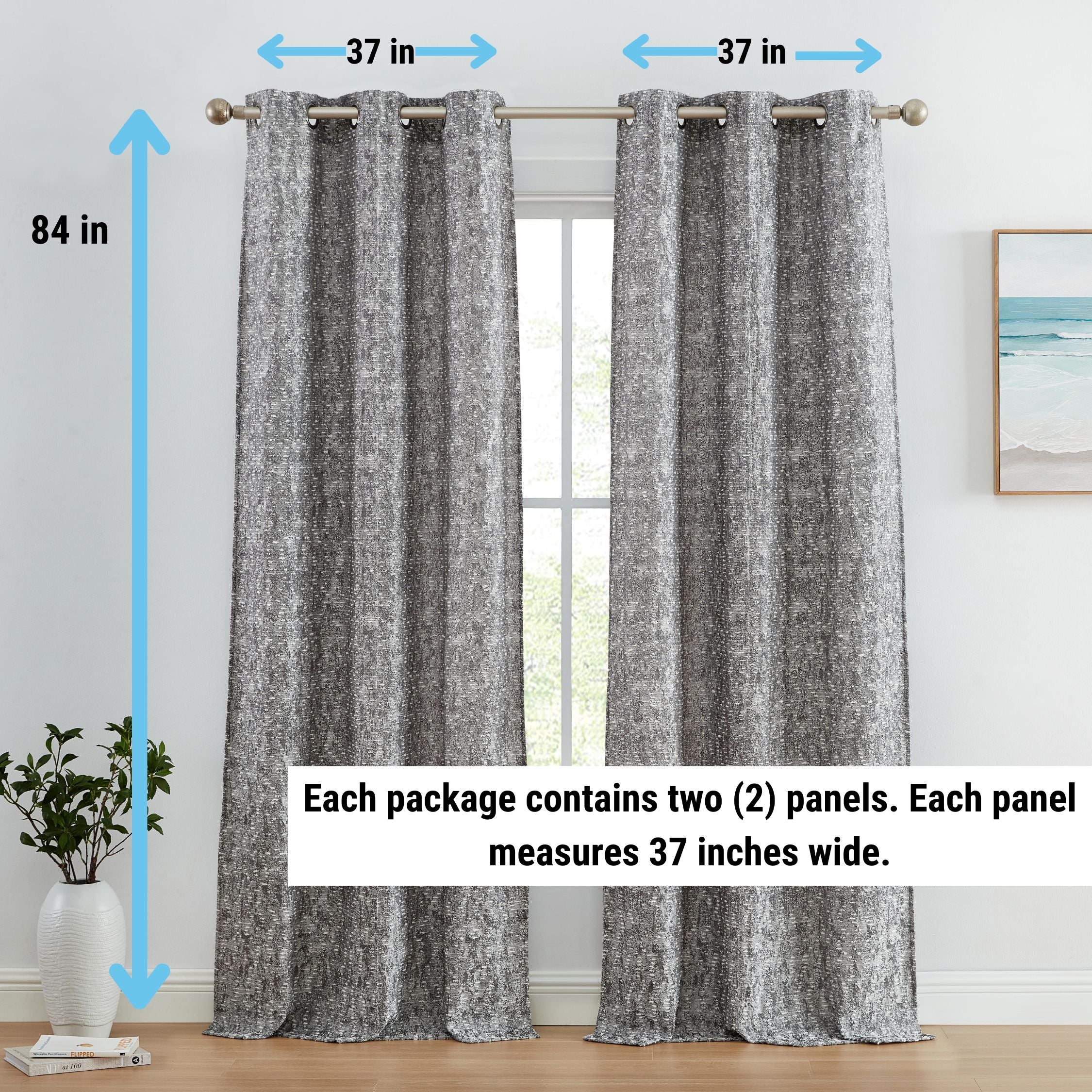 Avalon Jacquard Curtain Panels