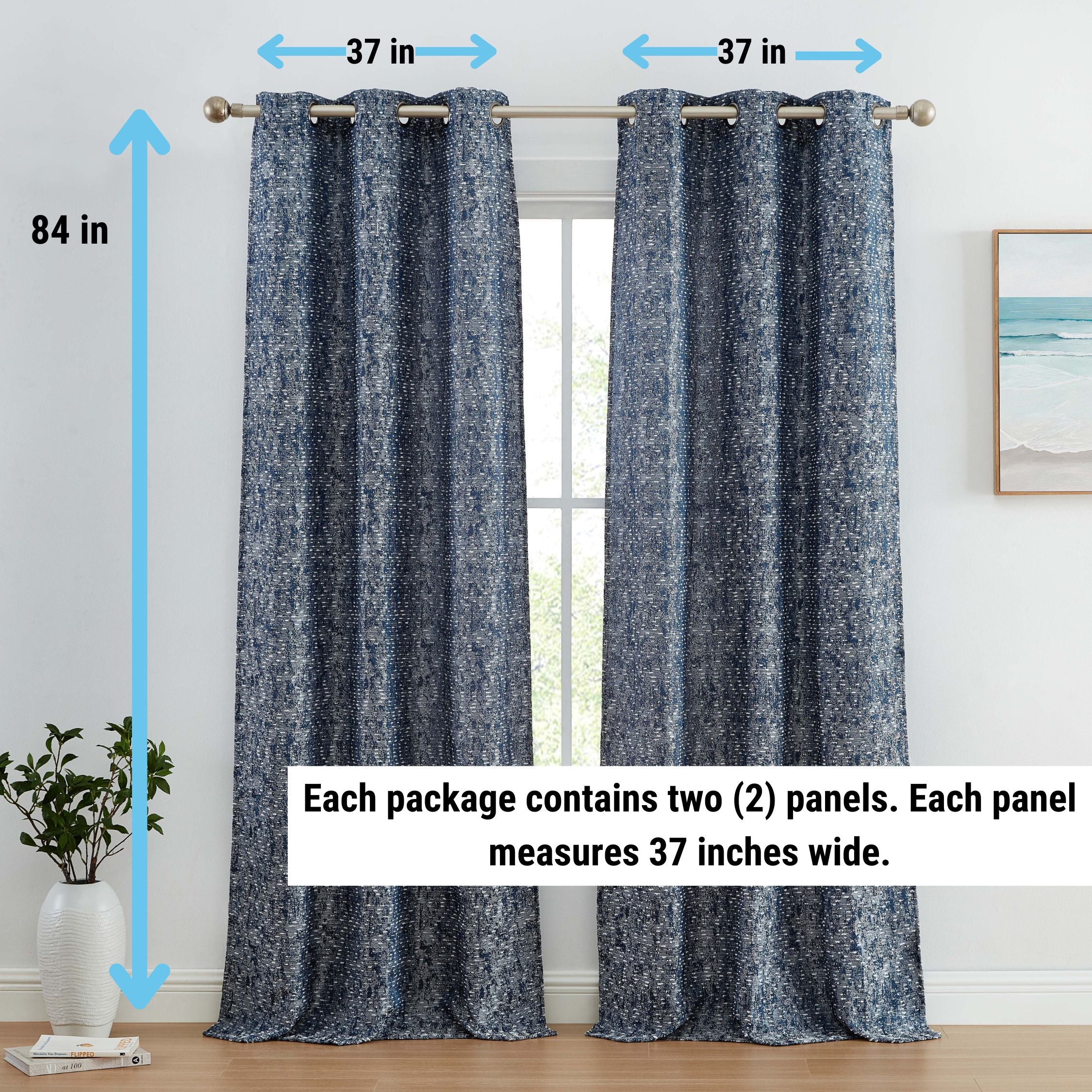 Avalon Jacquard Curtain Panels
