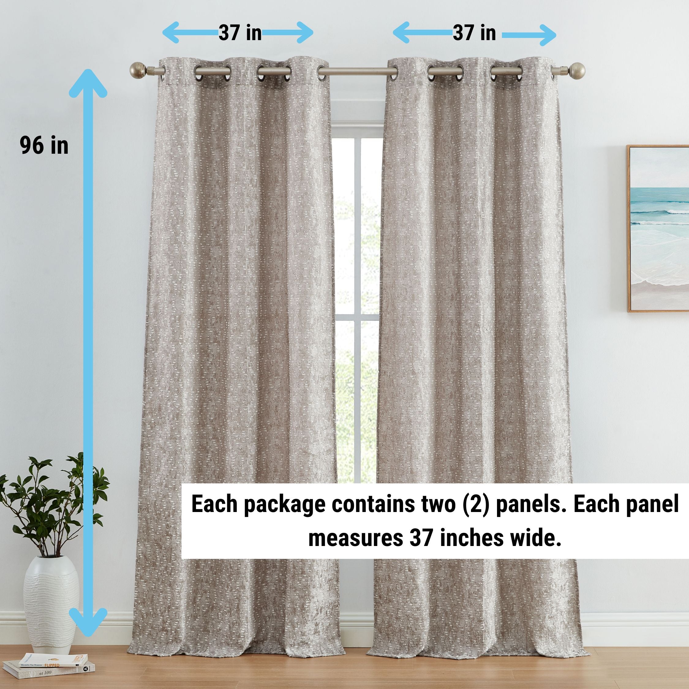 Avalon Jacquard Curtain Panels