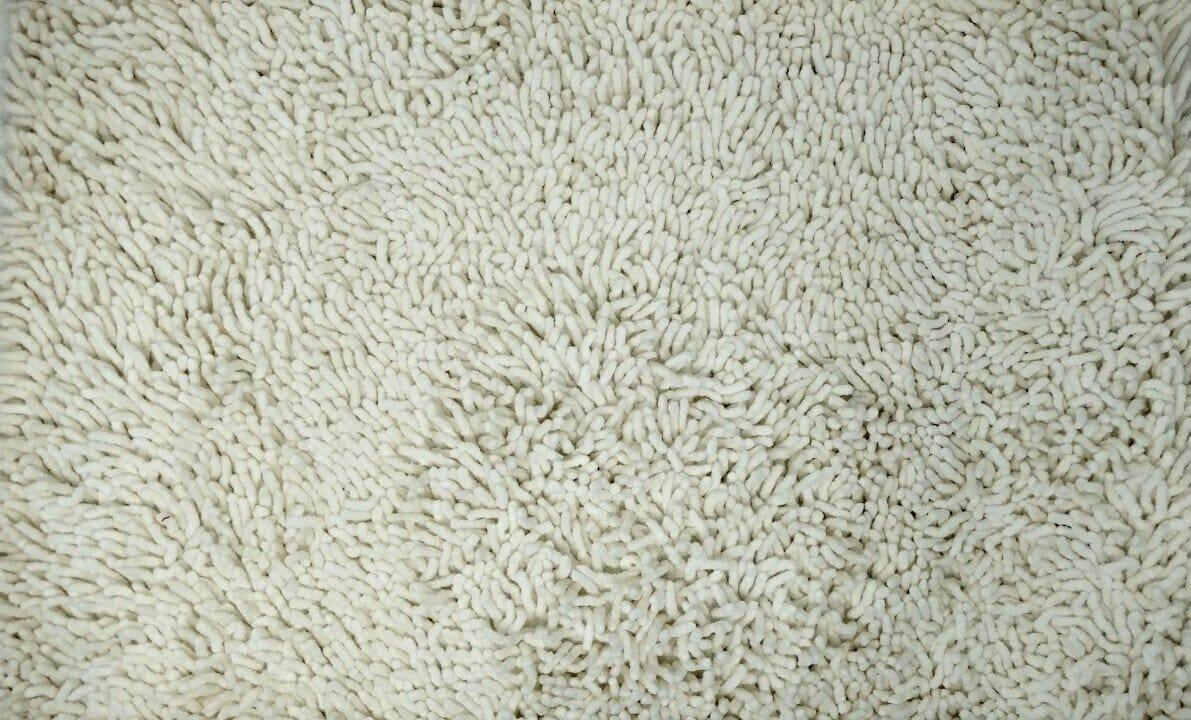 Vanilla Ivory White Shaggy Soft Chenille Noodle Carpet Rug Bath Mat