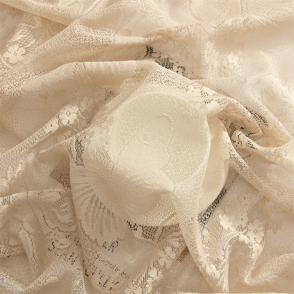 Butterfly Floral Lace Sheer 3 Piece Kitchen Curtains Set Tiers and Swag Set