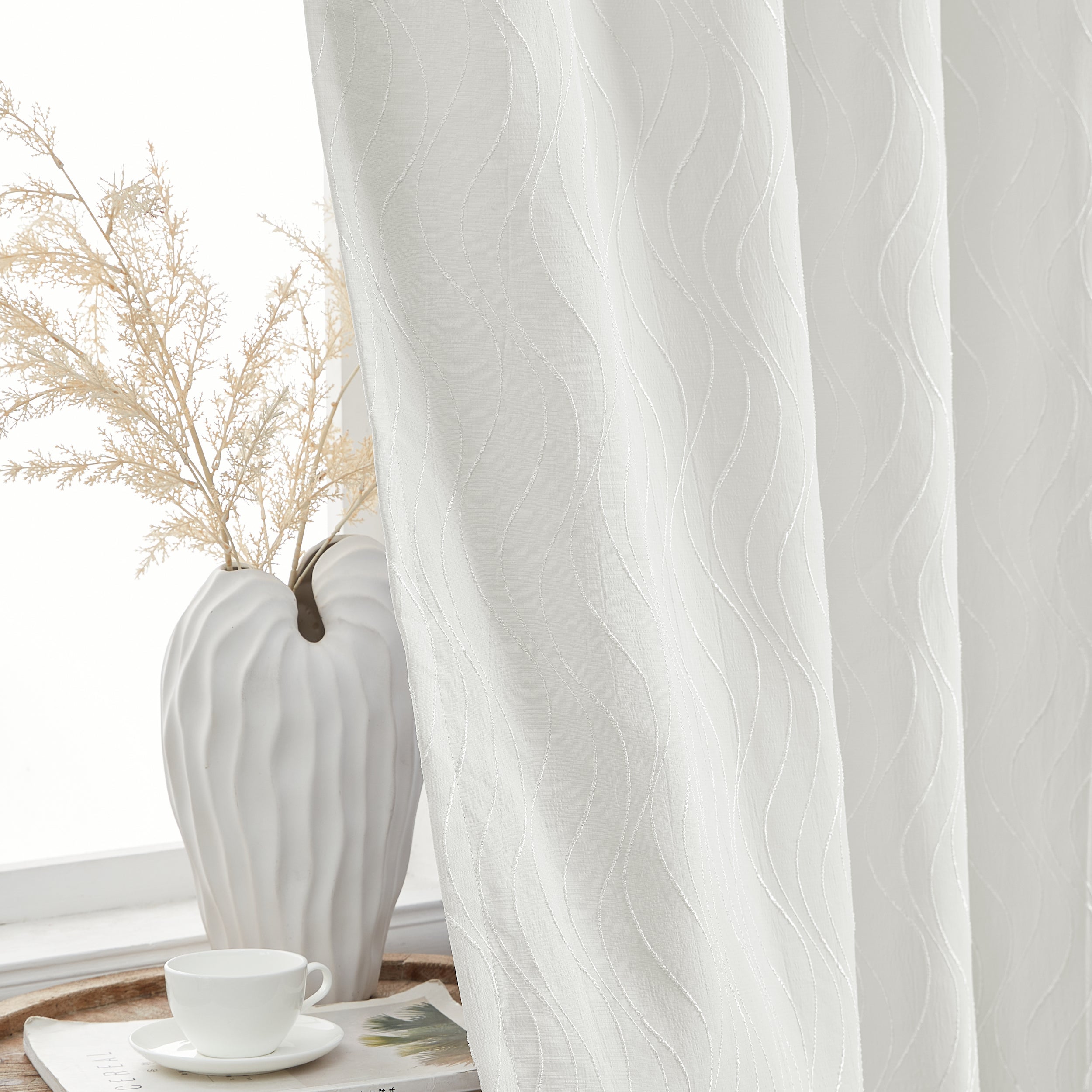 Camden Jacquard 100% Blackout Grommet Curtain Panels