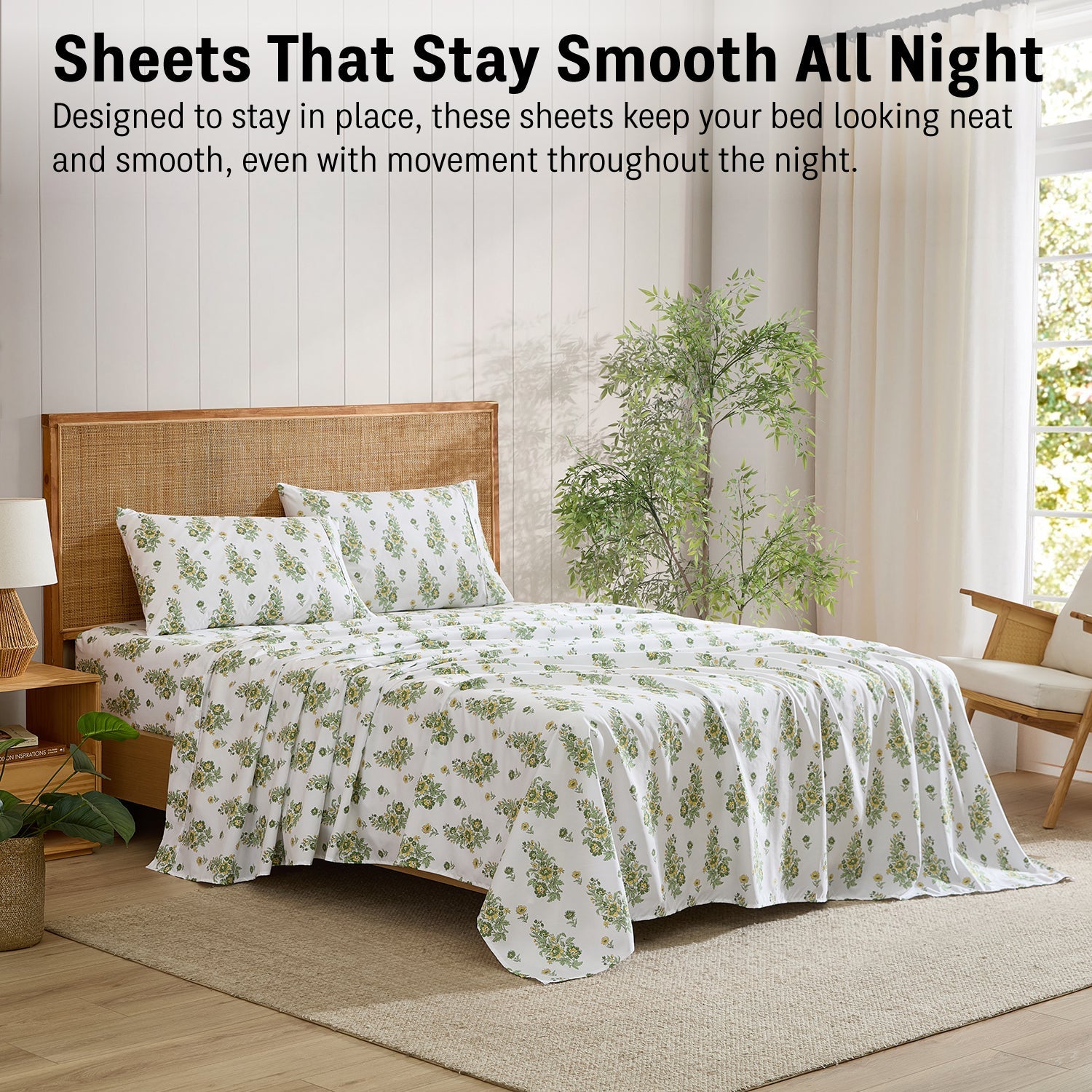 Color Block Floral Bed Sheets