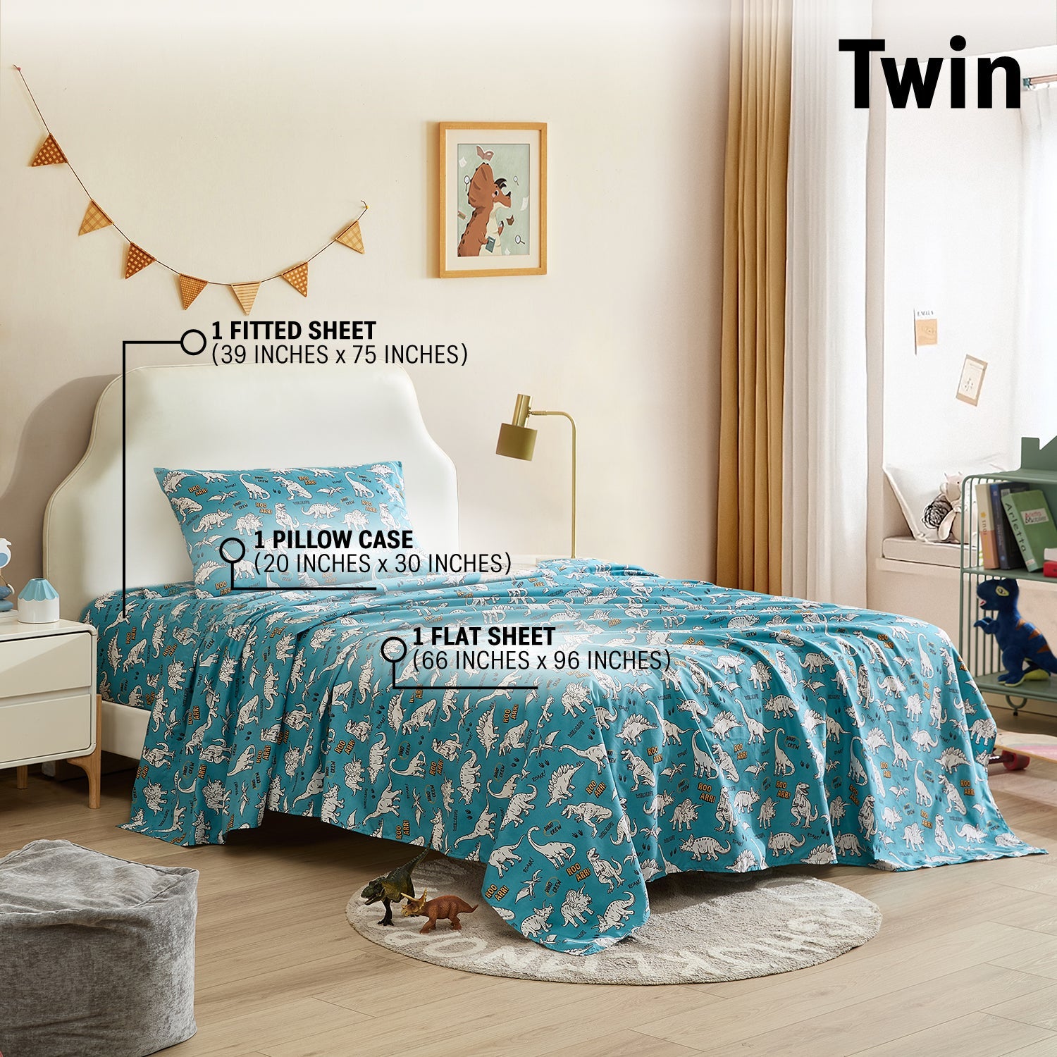 Dinosaur Kids Boys Bed Sheets