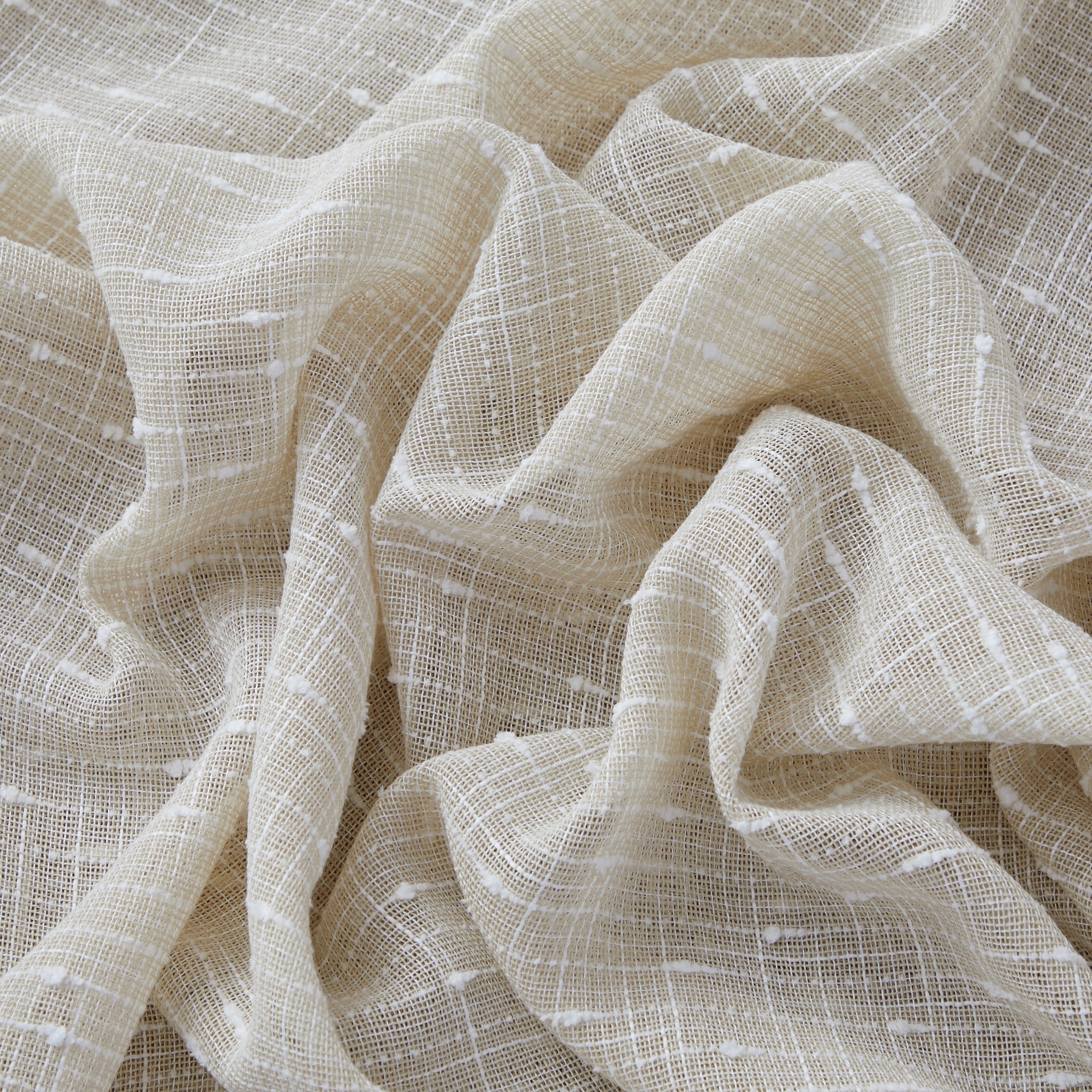 Emily Faux Linen Rod Pocket Back Tab Curtains