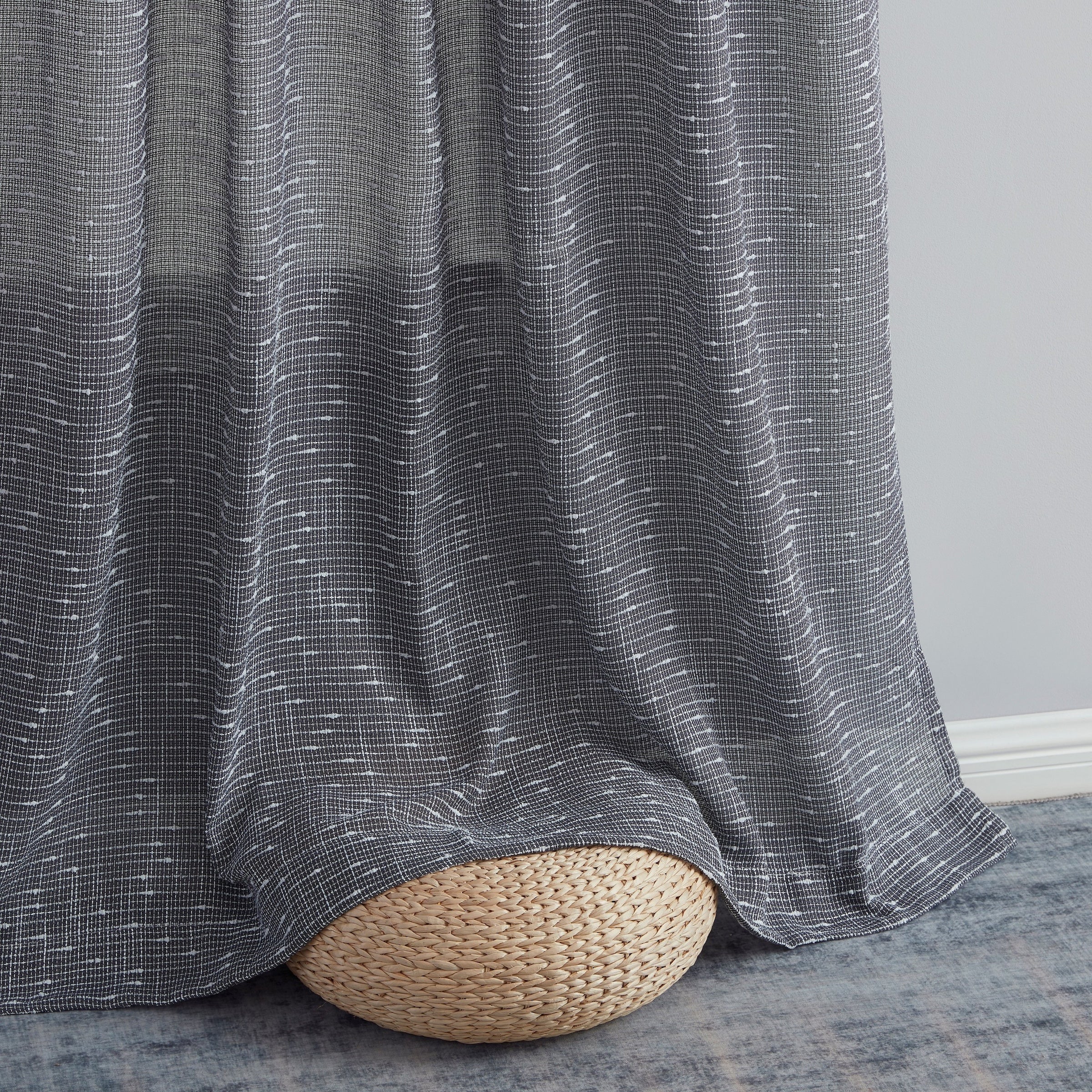 Emily Faux Linen Rod Pocket Back Tab Curtains