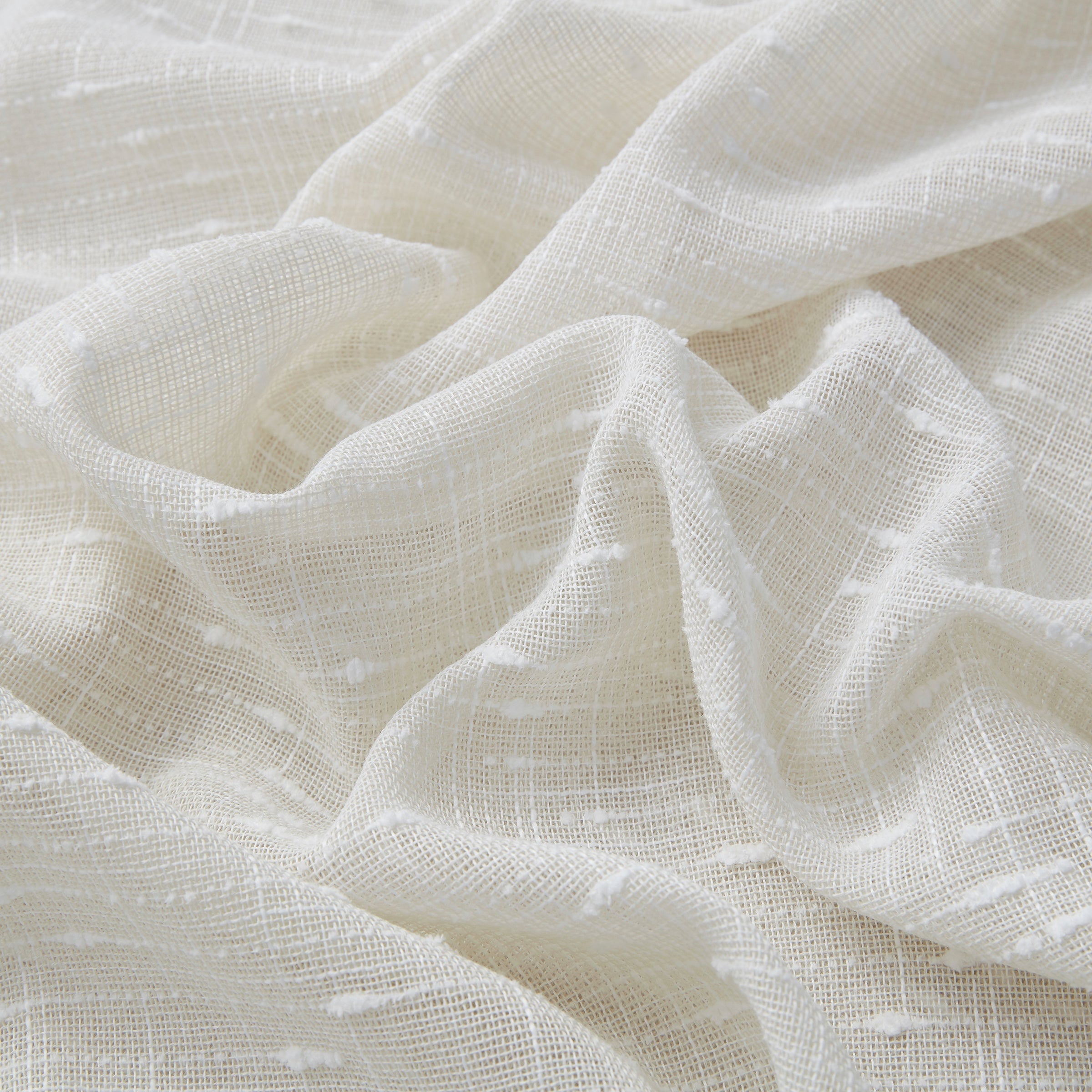 Emily Faux Linen Rod Pocket Back Tab Curtains