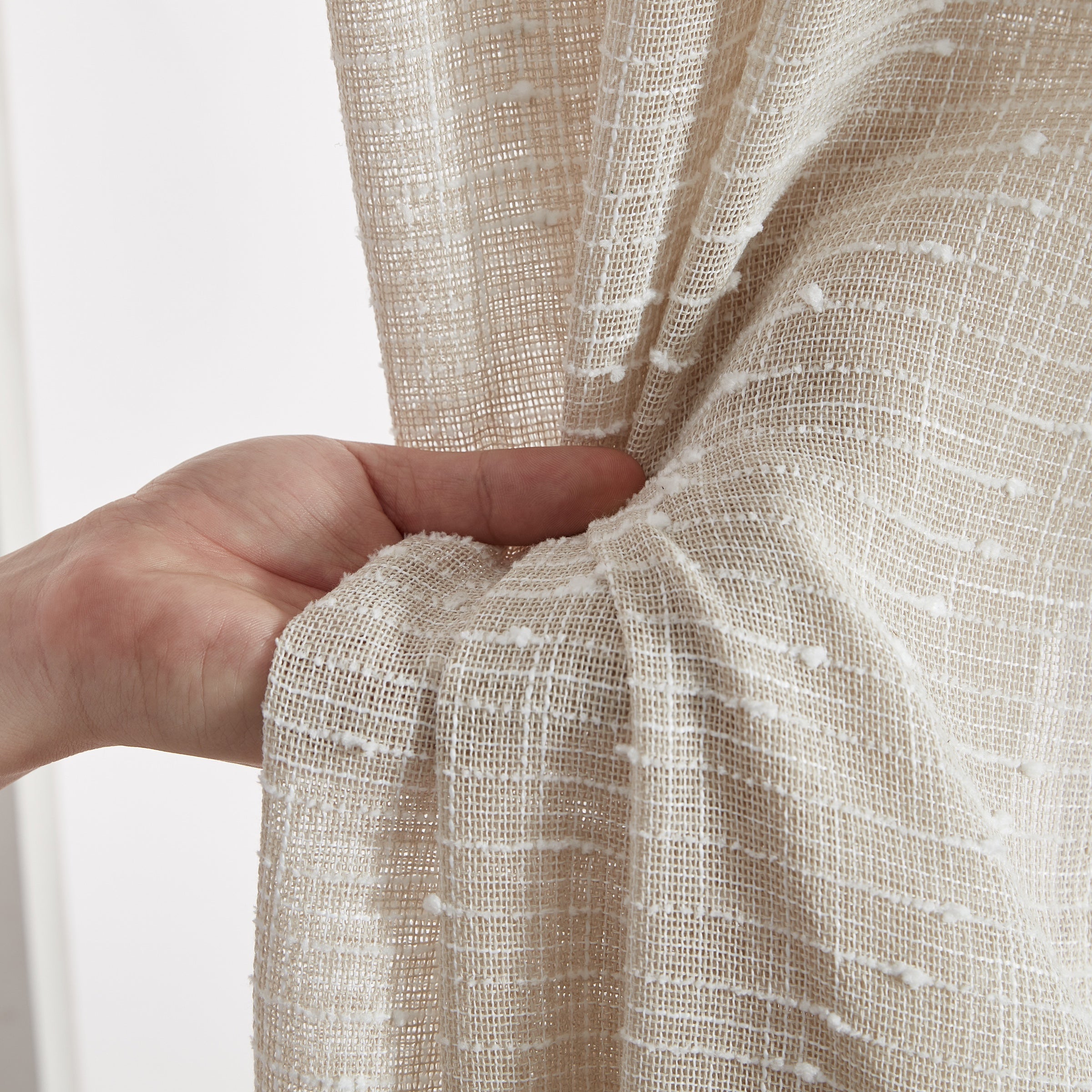 Emily Faux Linen Grommet Curtains