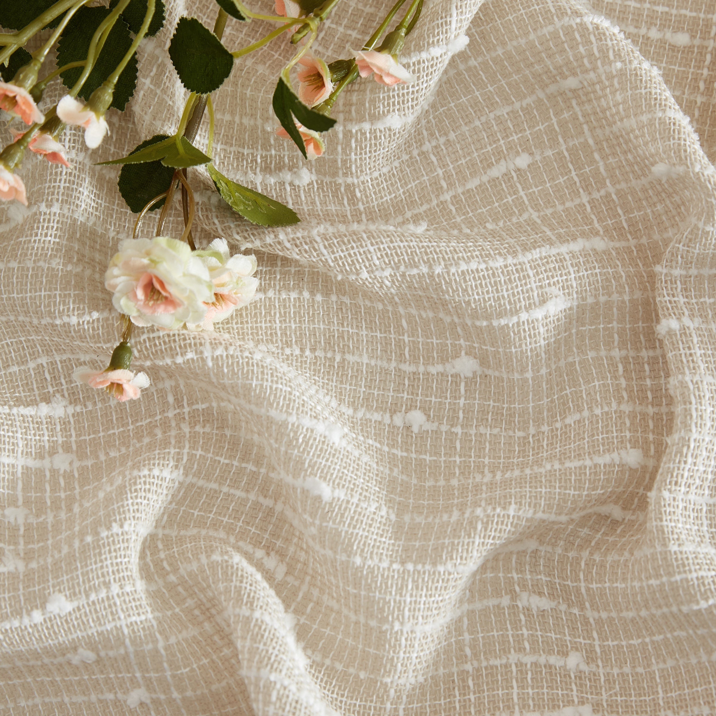 Emily Faux Linen Grommet Curtains