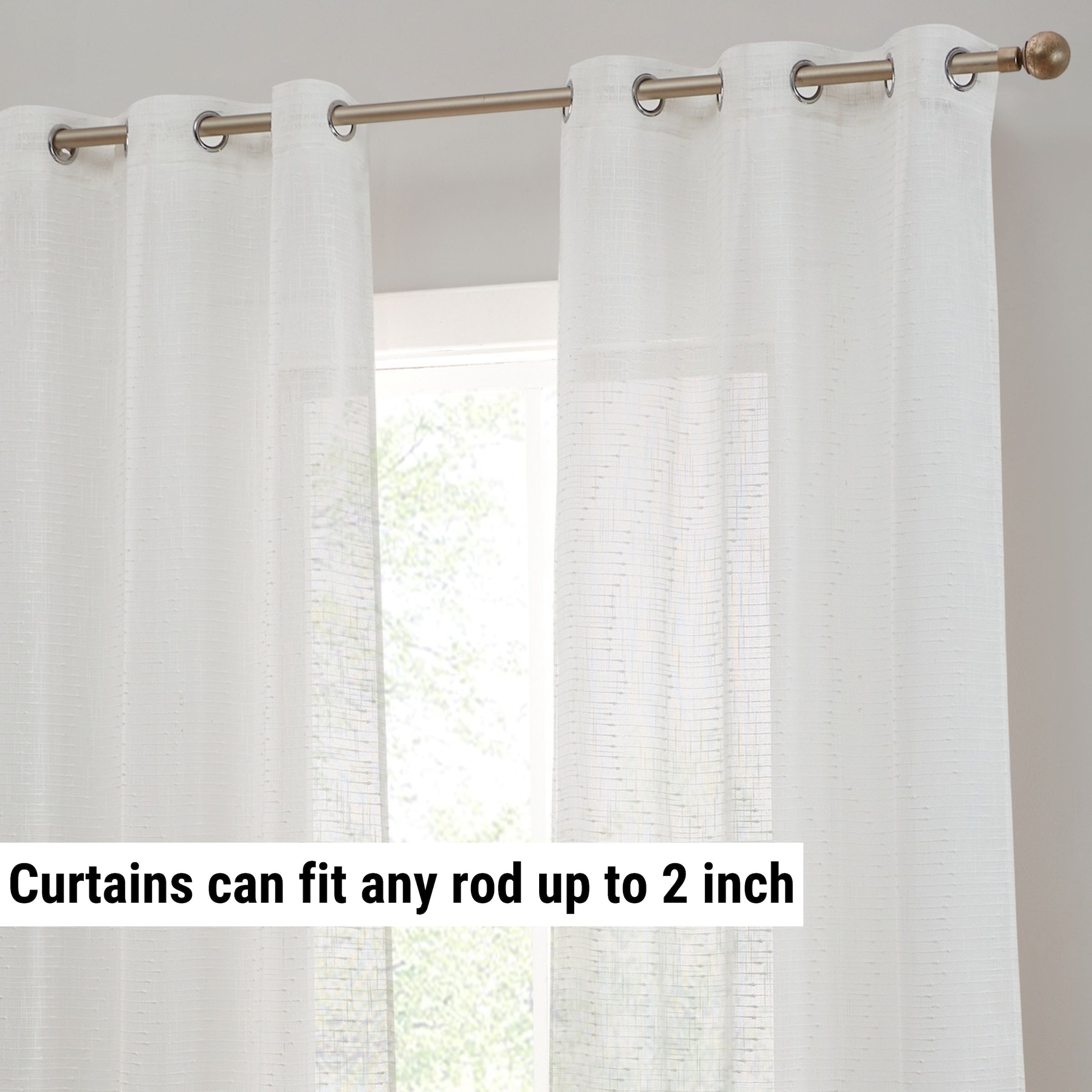 Emily Faux Linen Grommet Curtains