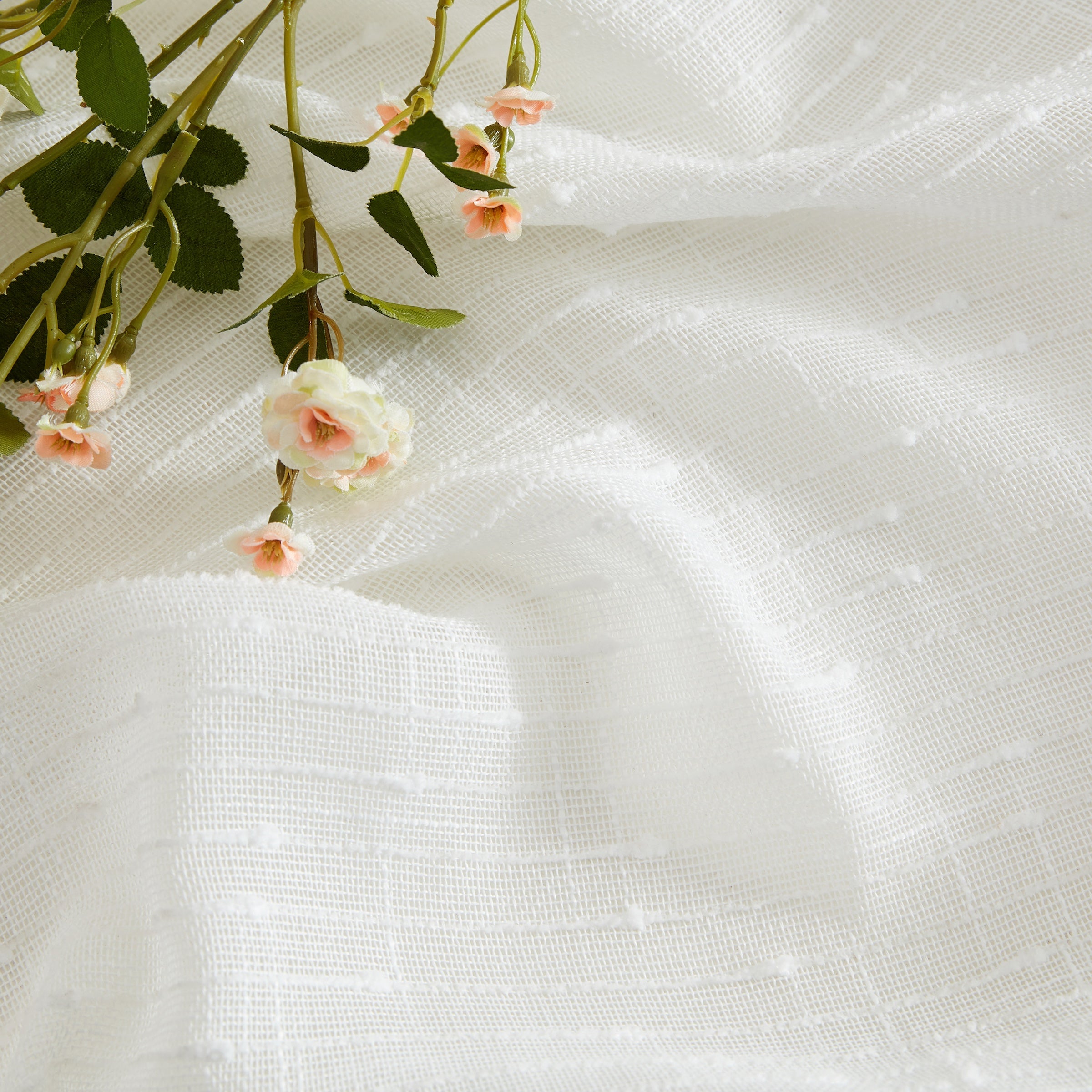 Emily Faux Linen Grommet Curtains