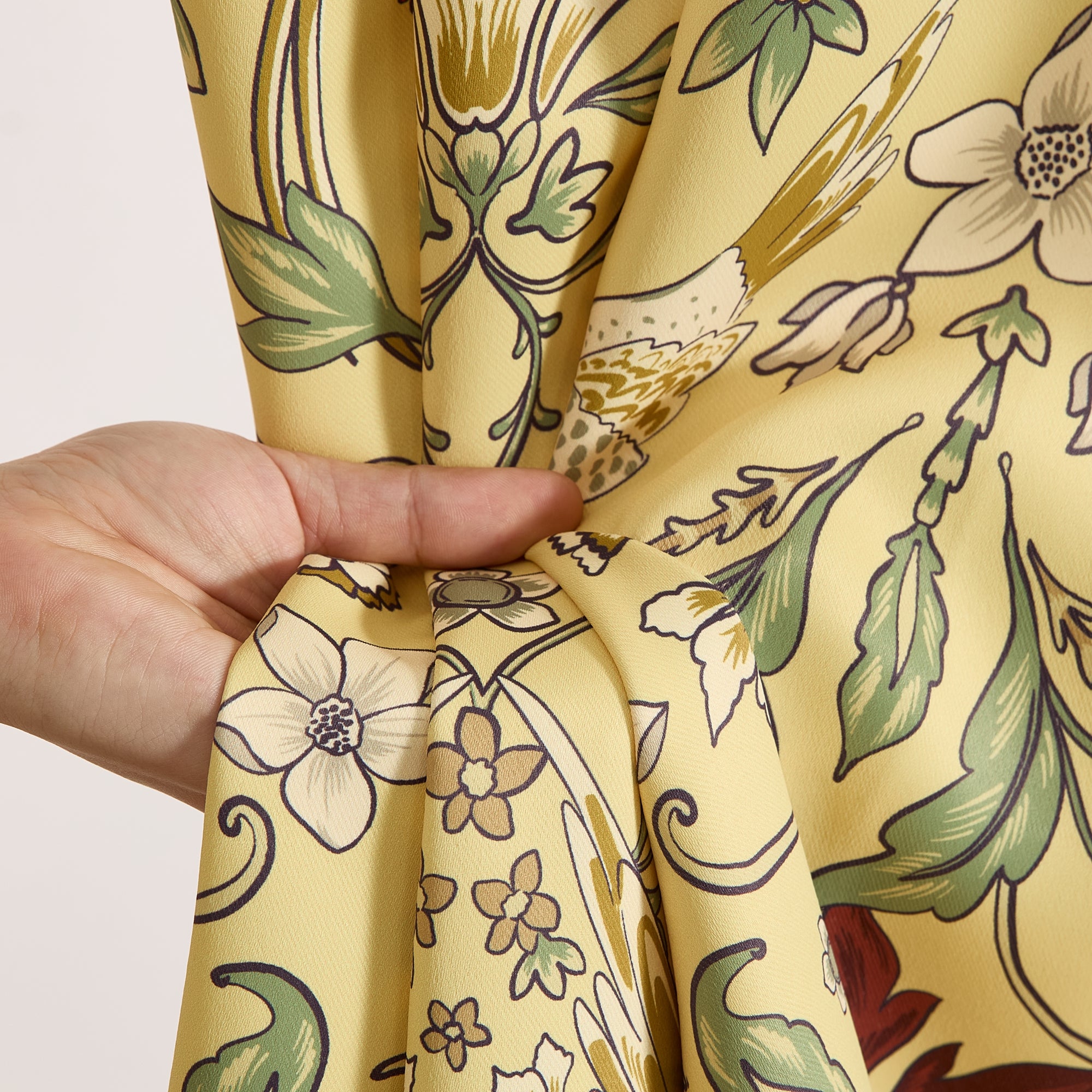 Florence Floral & Birds Curtains - Set of 2