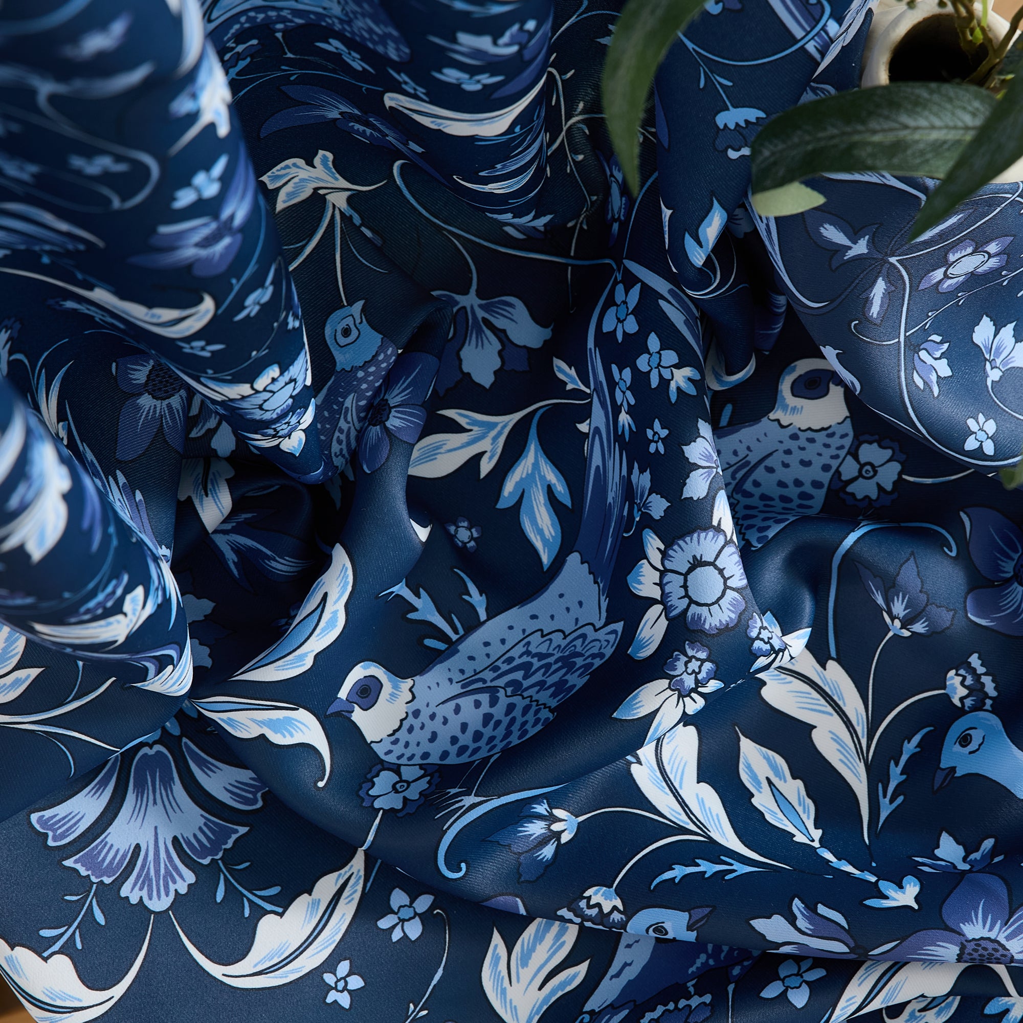 Florence Floral & Birds Curtains - Set of 2