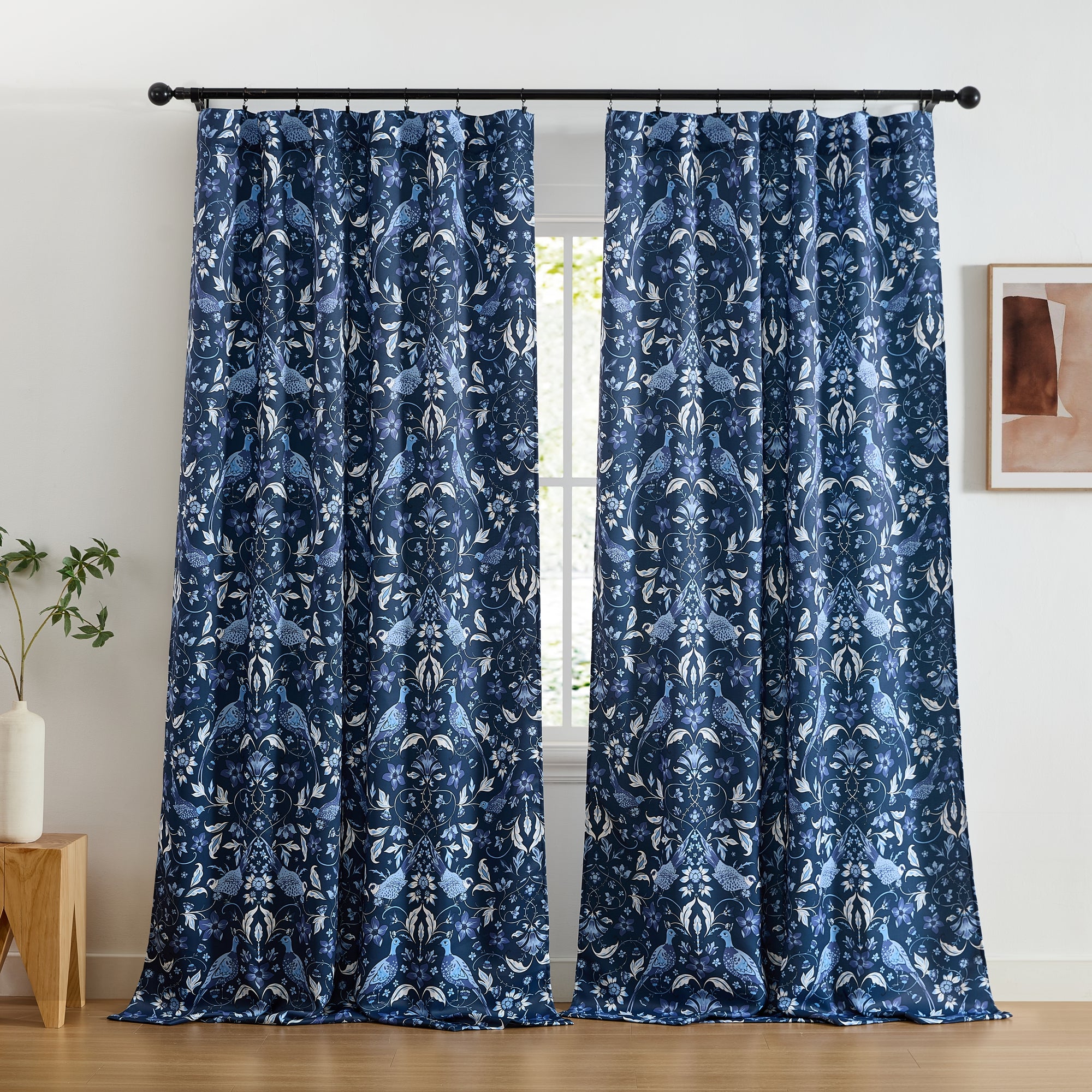 Florence Floral & Birds Curtains - Set of 2