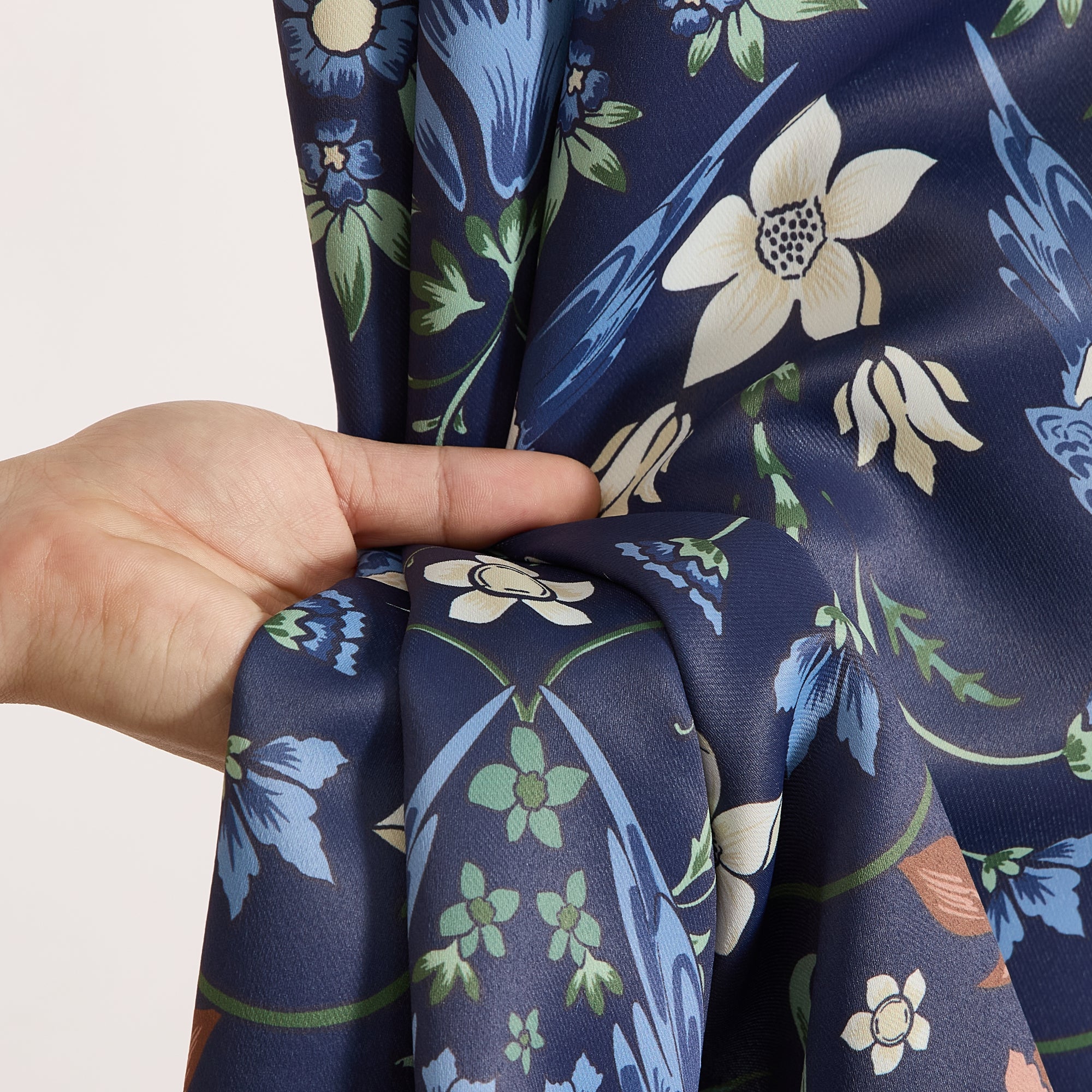 Florence Floral & Birds Curtains - Set of 2