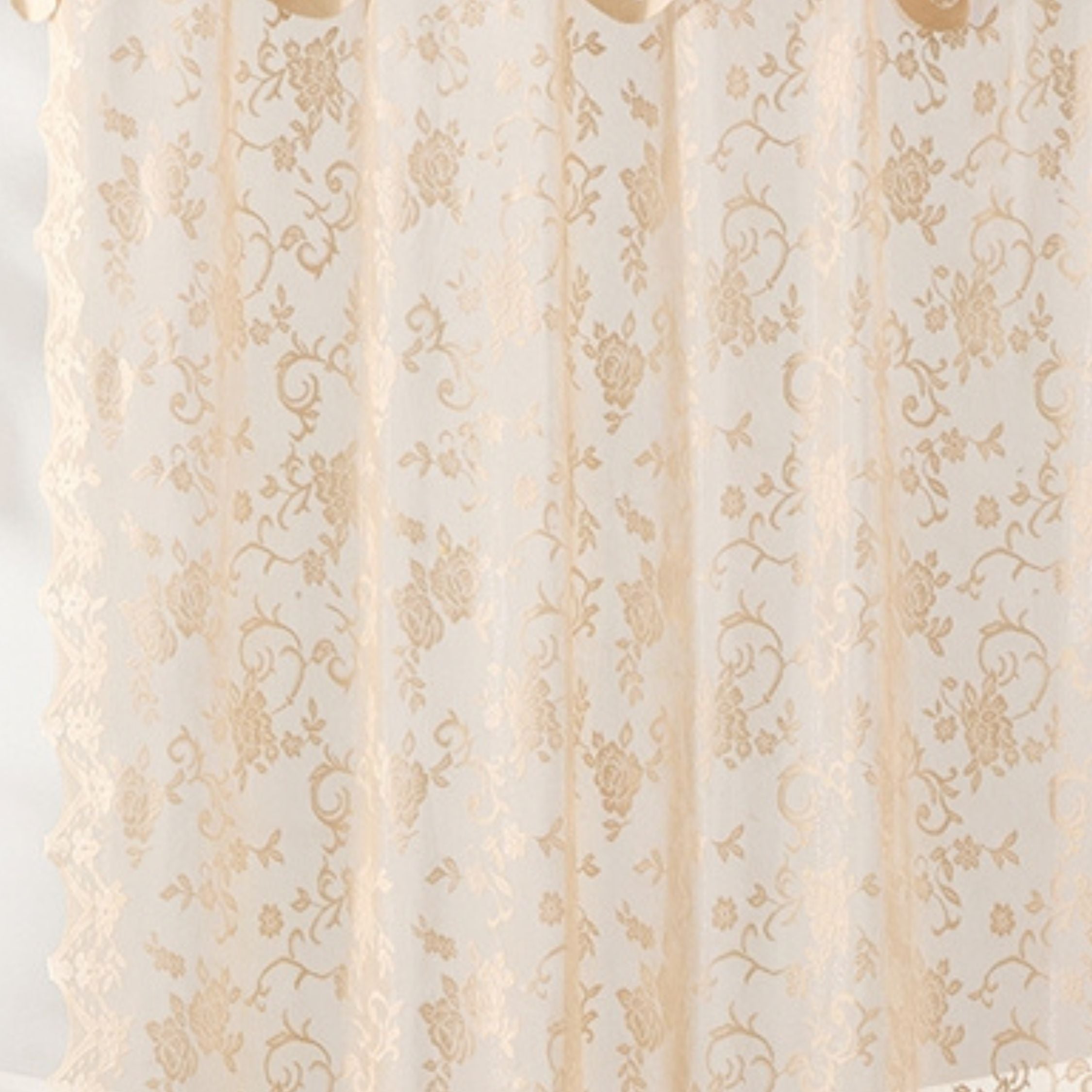 Harper Lace Floral Shower Curtain