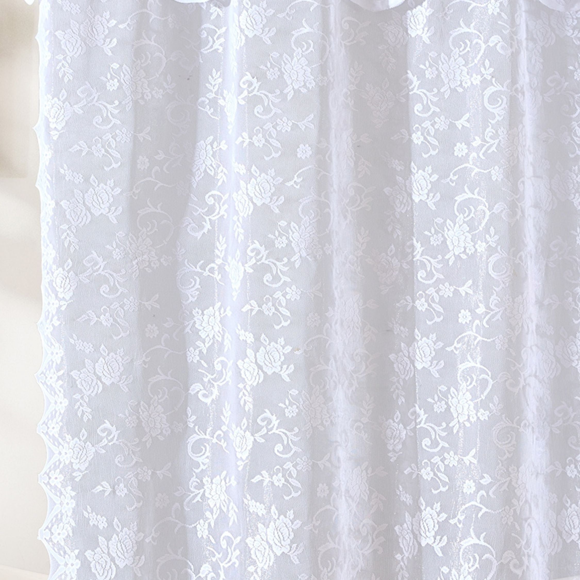 Harper Lace Floral Shower Curtain