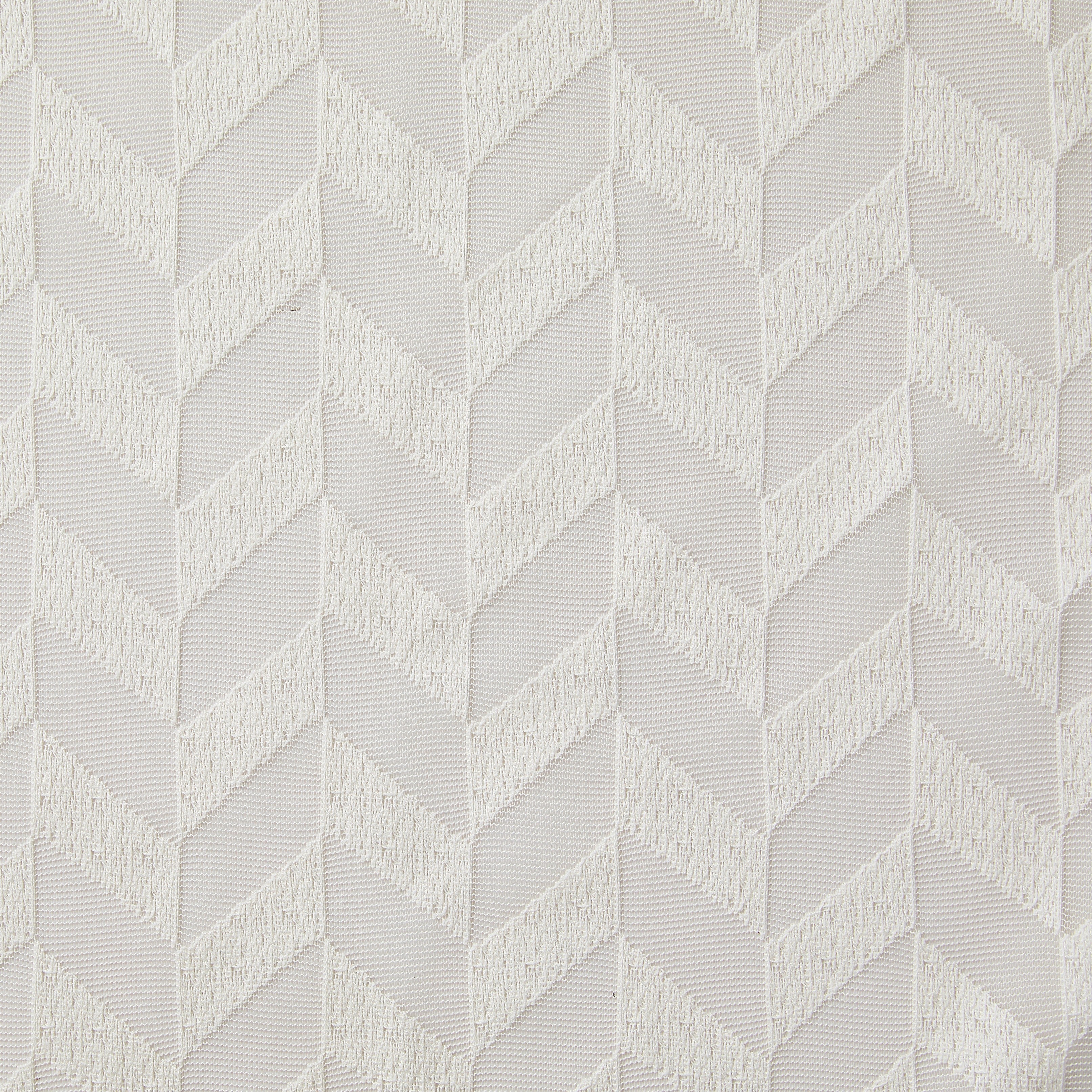 Herringbone Lace Sheer Rod Pocket Cafe Swag Curtains