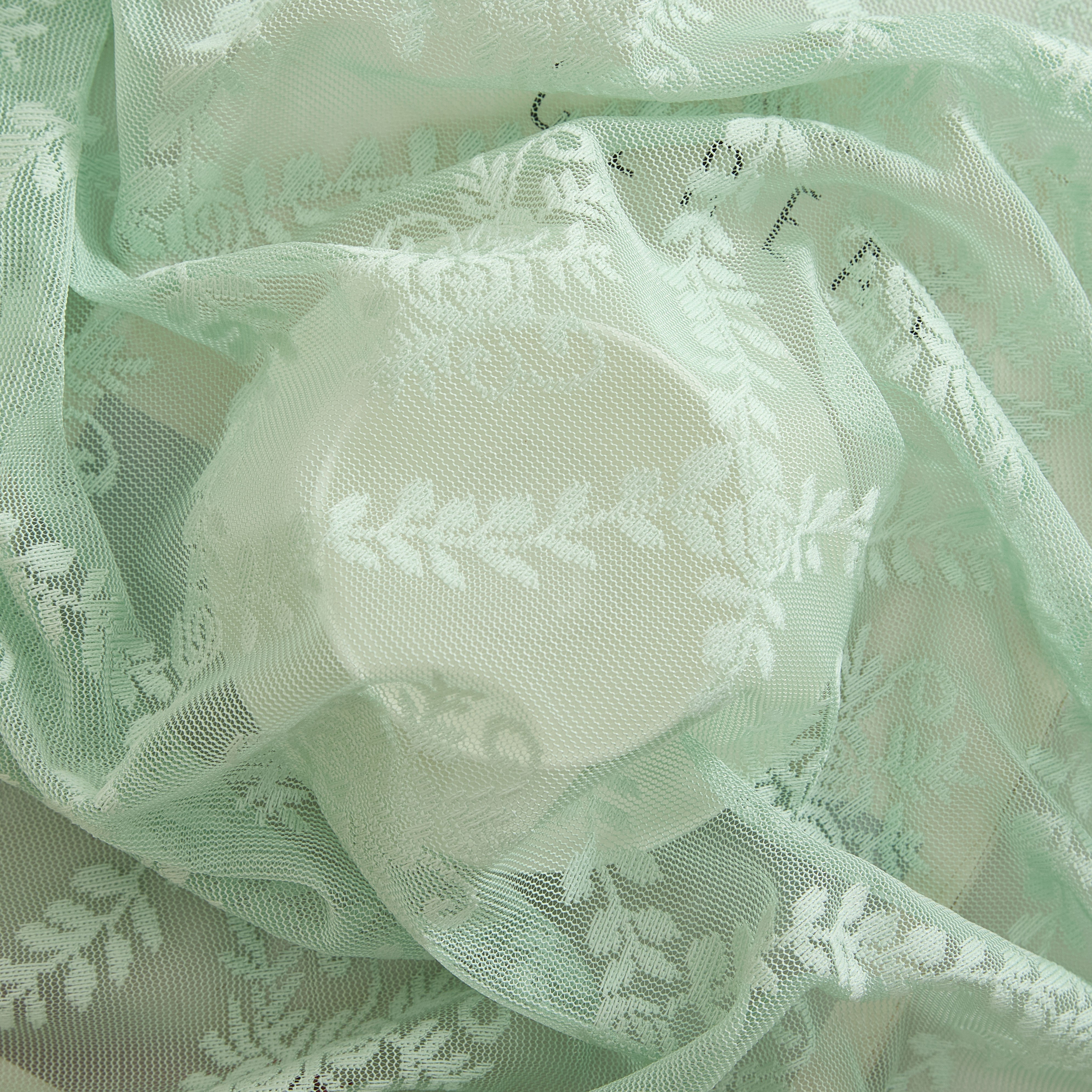 Isabella Floral Rod Pocket Lace Tiers