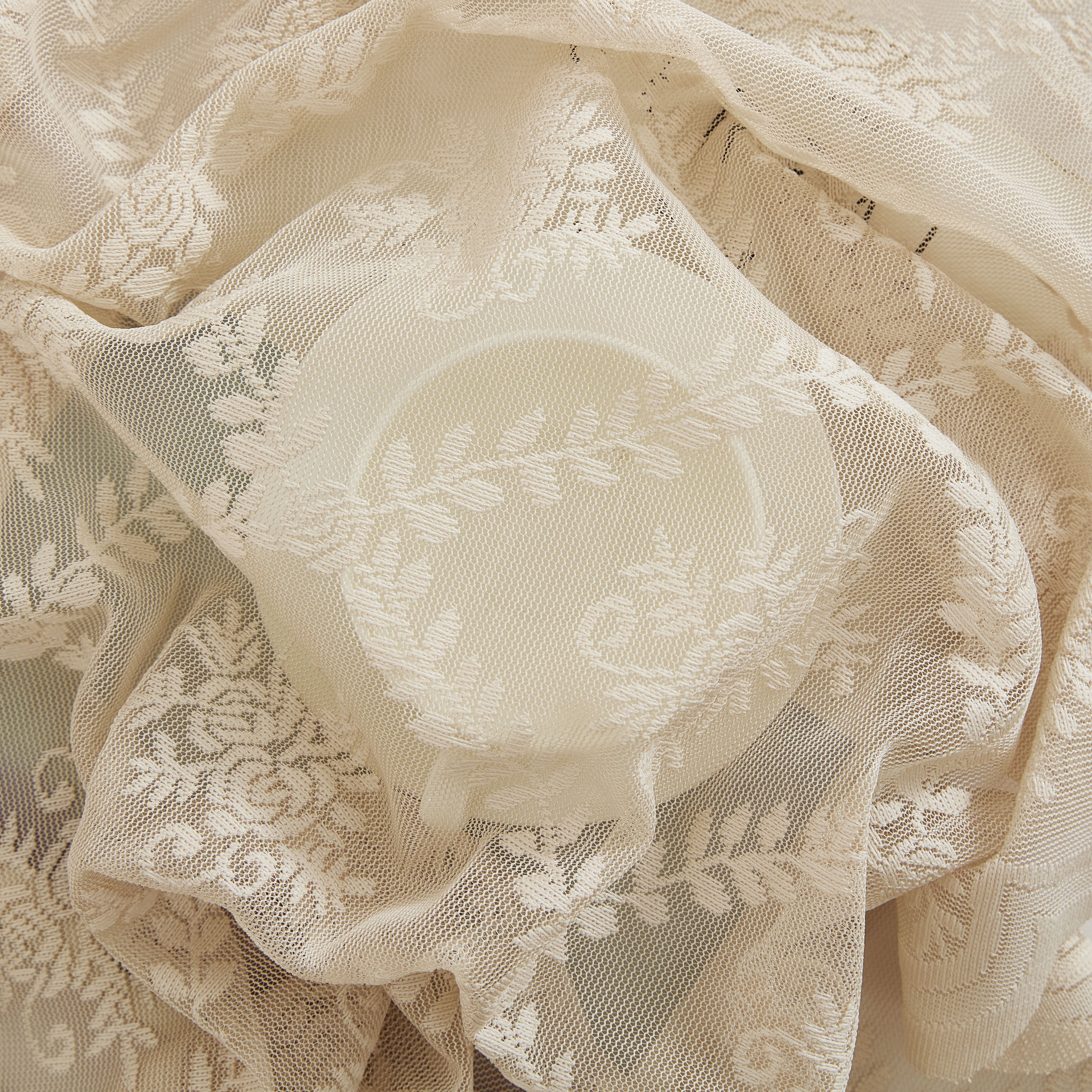 Isabella Floral Lace Fabric Round Tablecloth