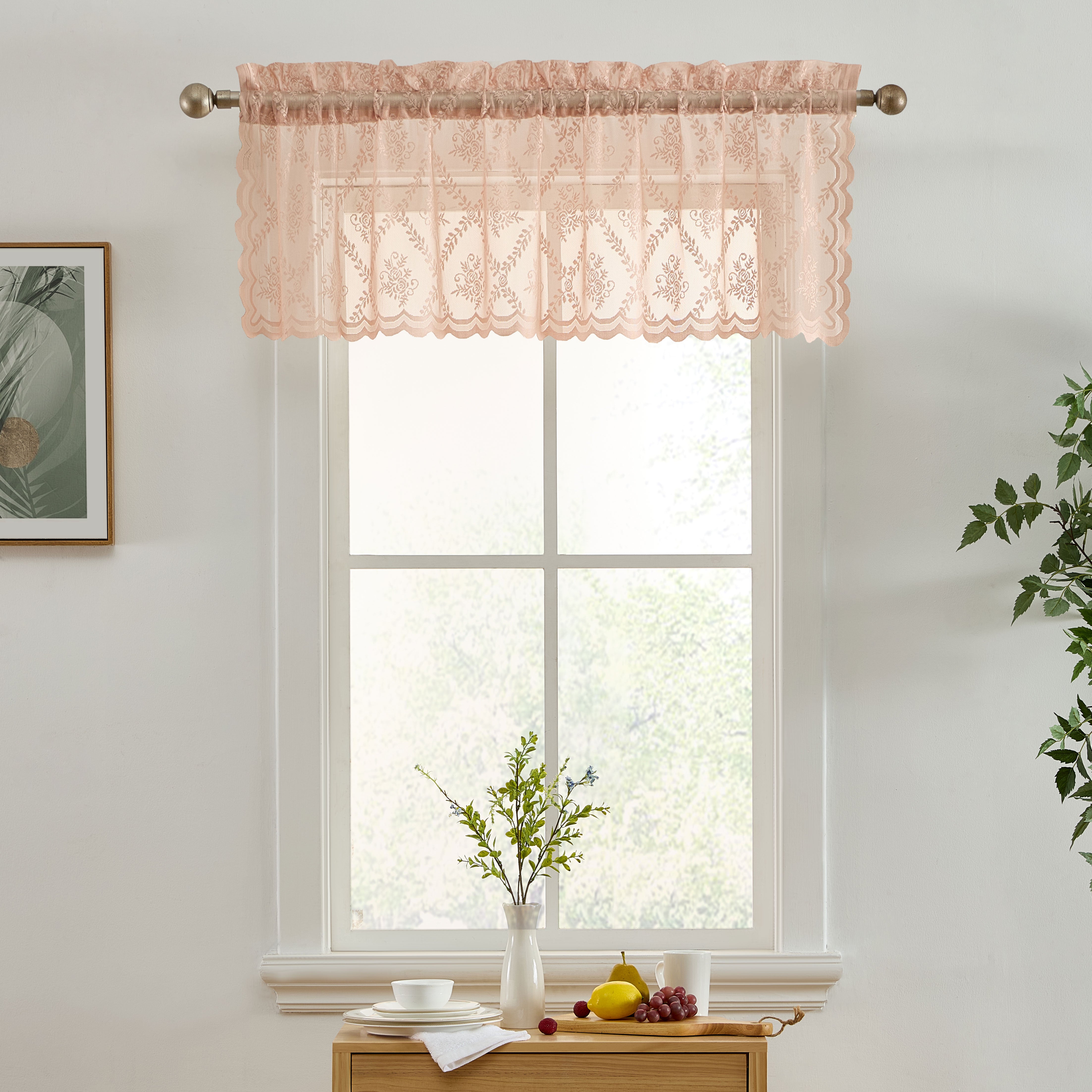 Isabella Floral Rod Pocket Valance