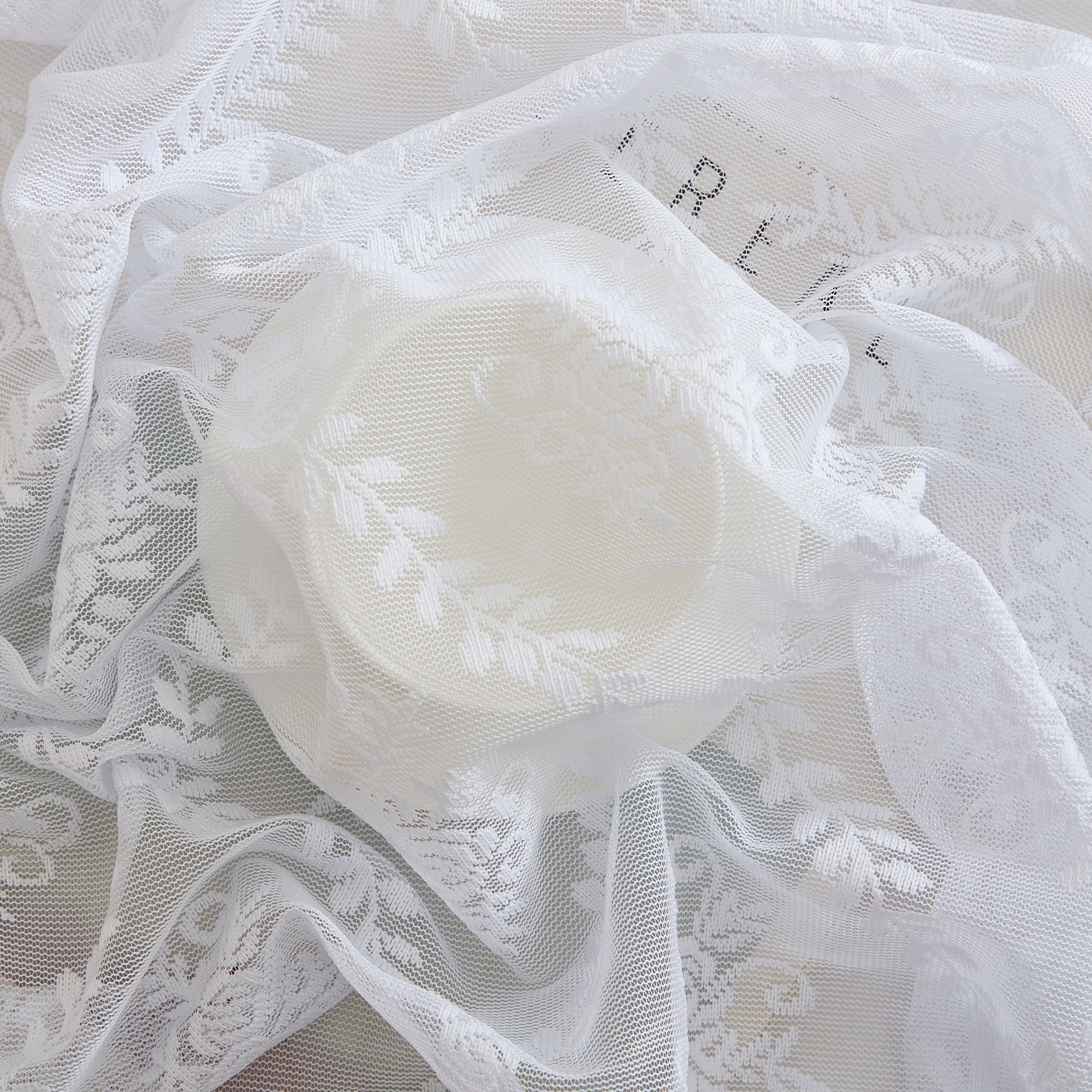 Isabella Floral Rod Pocket Lace Tiers