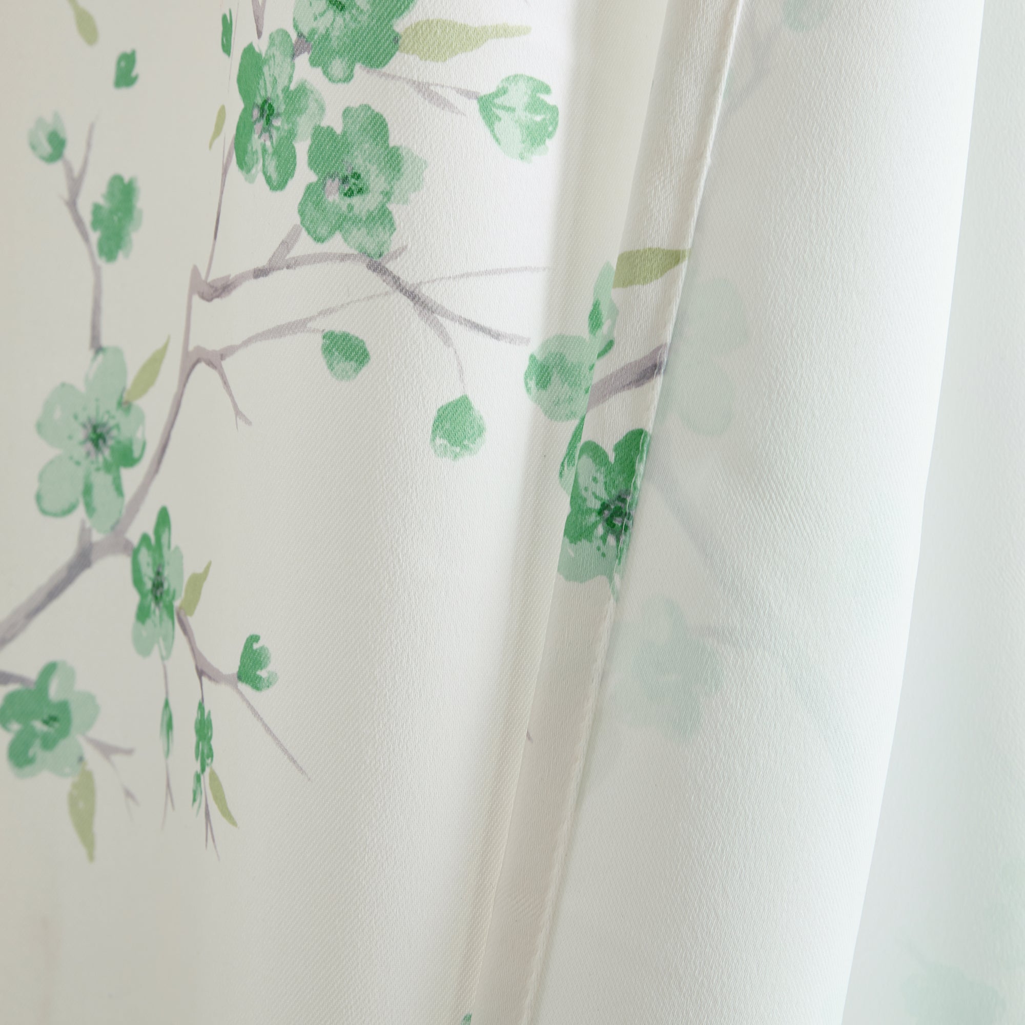 Jasmine Floral Room Darkening Rod Pocket Curtain Panels