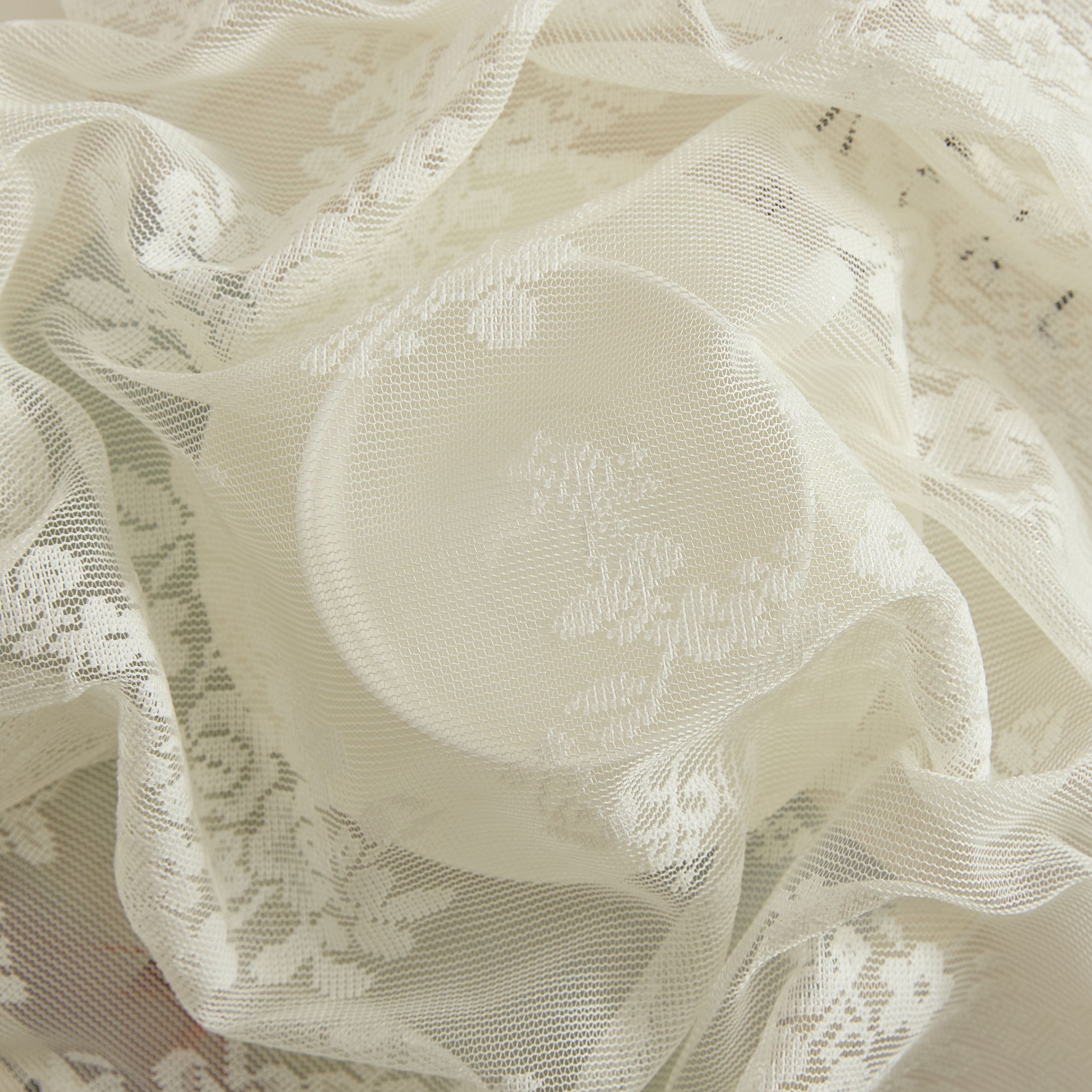 Jolene Floral Rod Pocket Lace Tiers