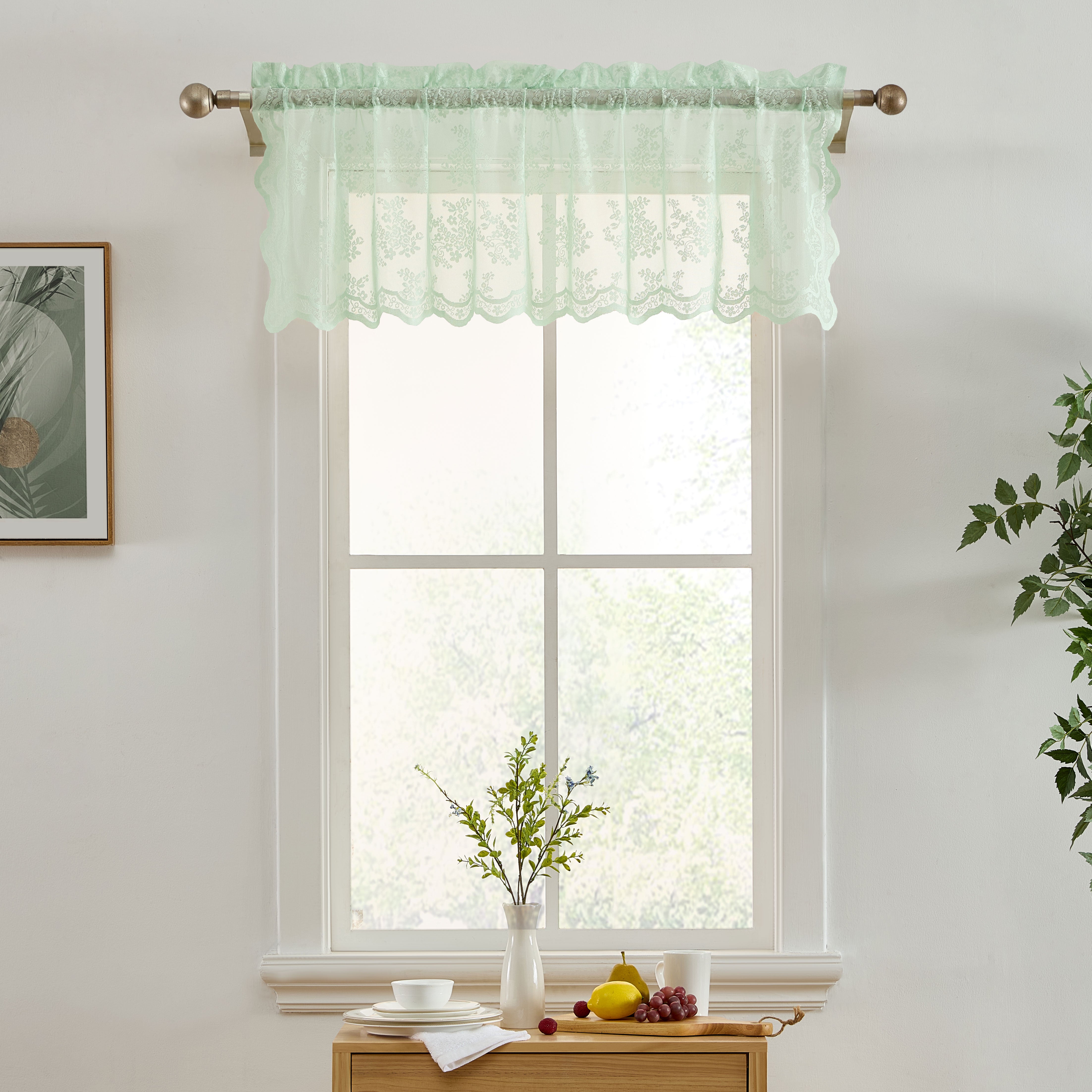 Jolene Floral Rod Pocket Valance