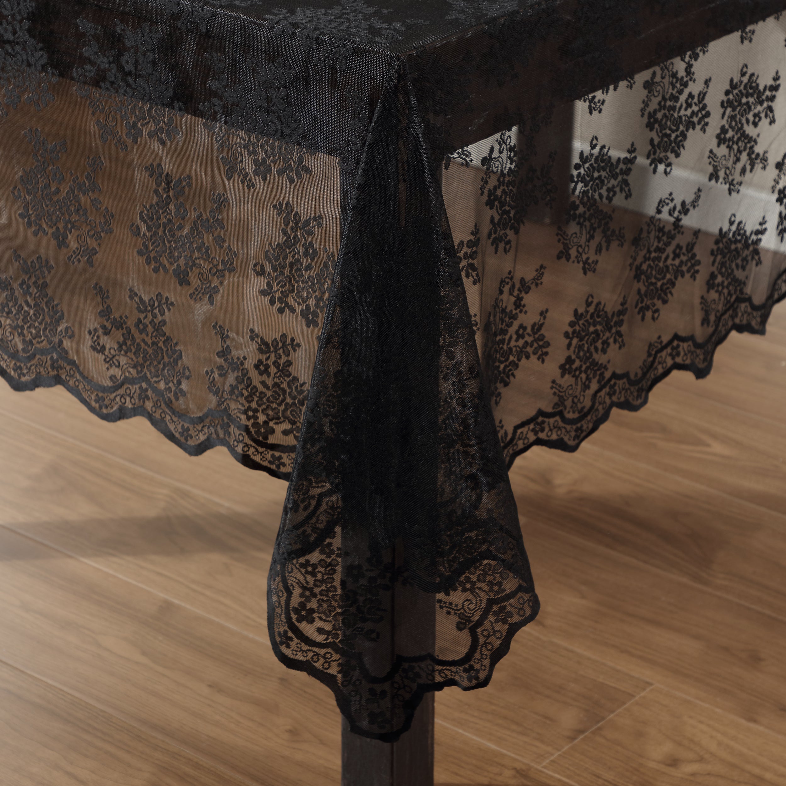 Jolene Floral Lace Fabric Rectangle Tablecloth