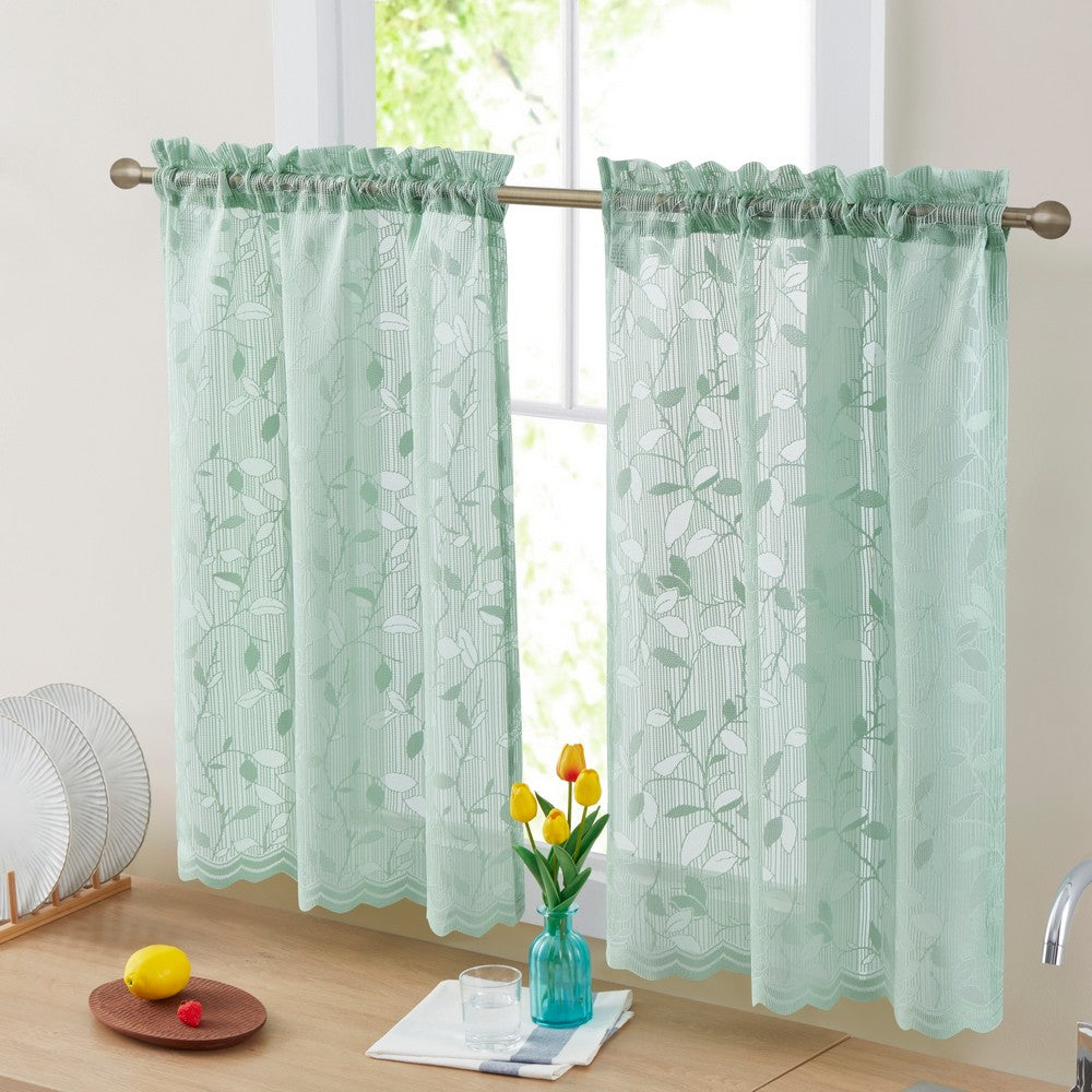 Joyce Semi Sheer Kitchen Curtain Cafe Tiers