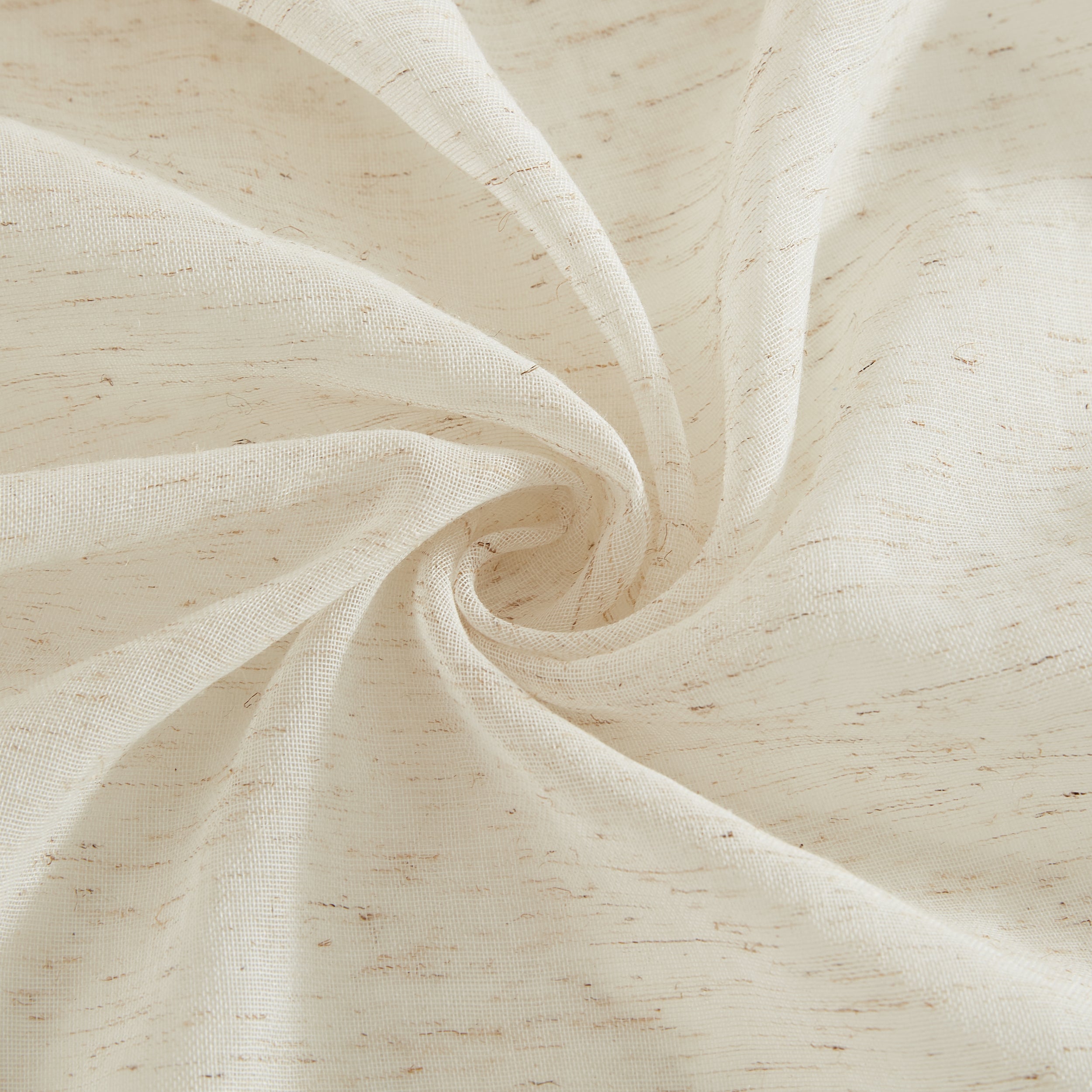 Lena Linen Tab Top Kitchen Curtain