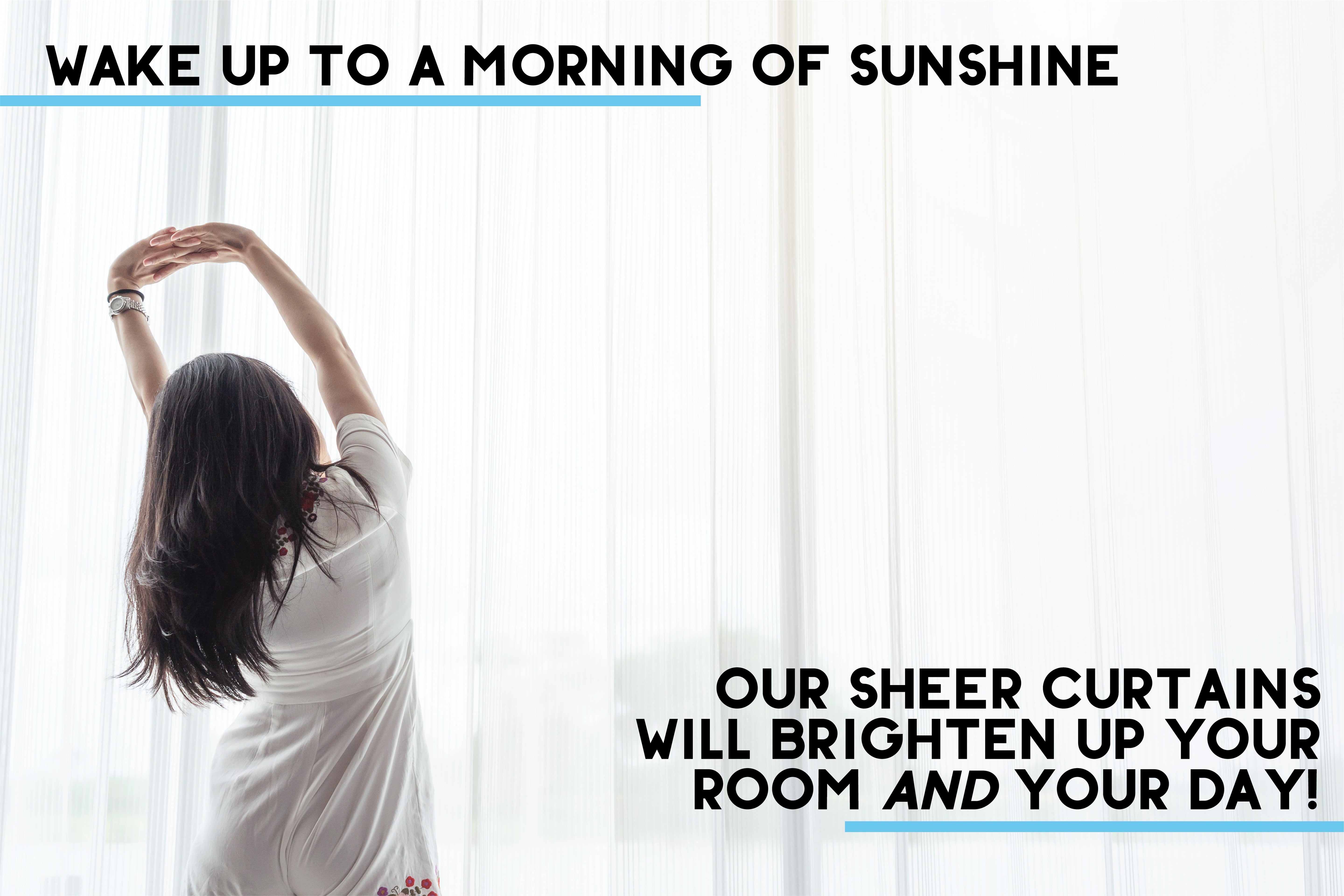 Lucento Sheer Voile Rod Pocket Curtain Panels