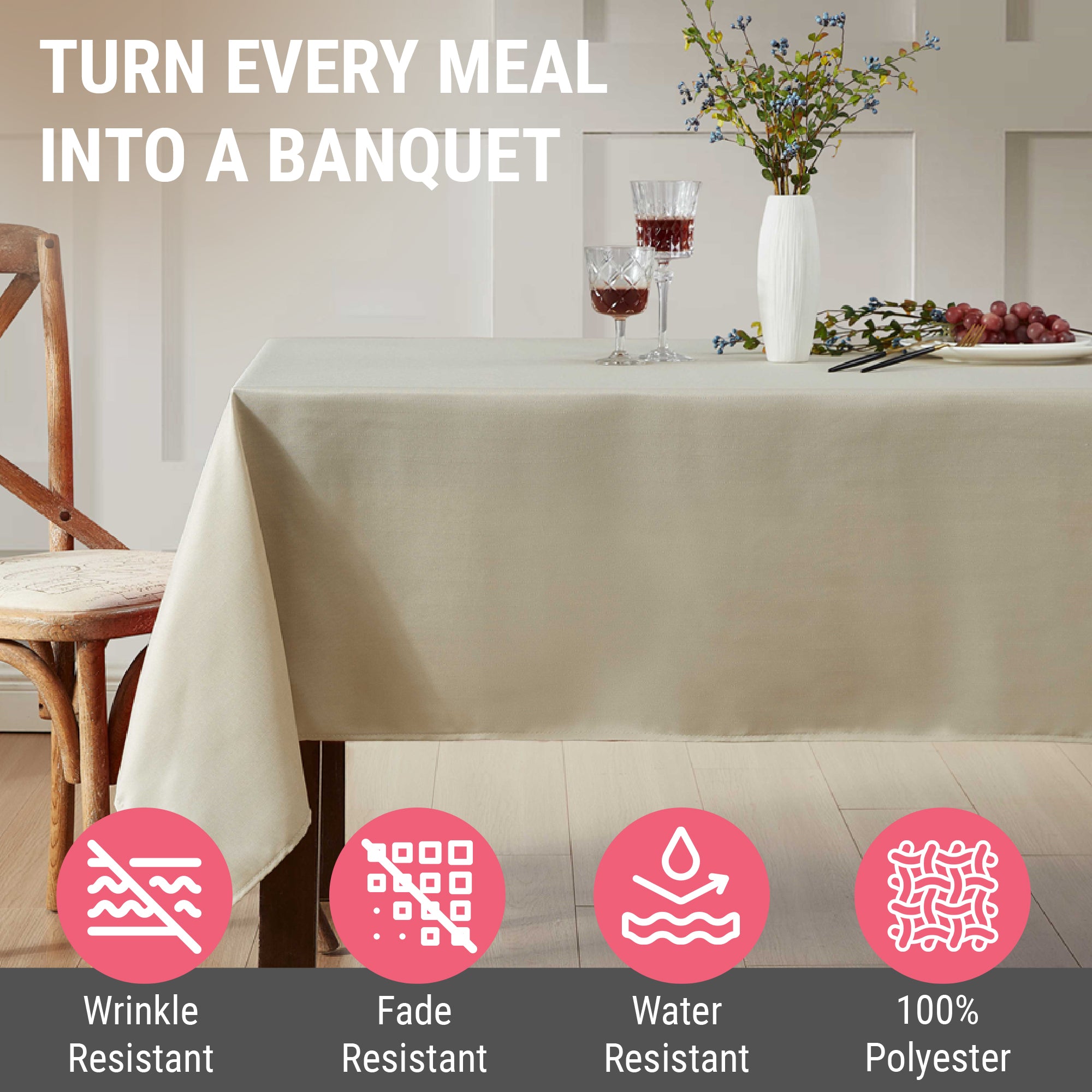 Lincoln Striped Tablecloth