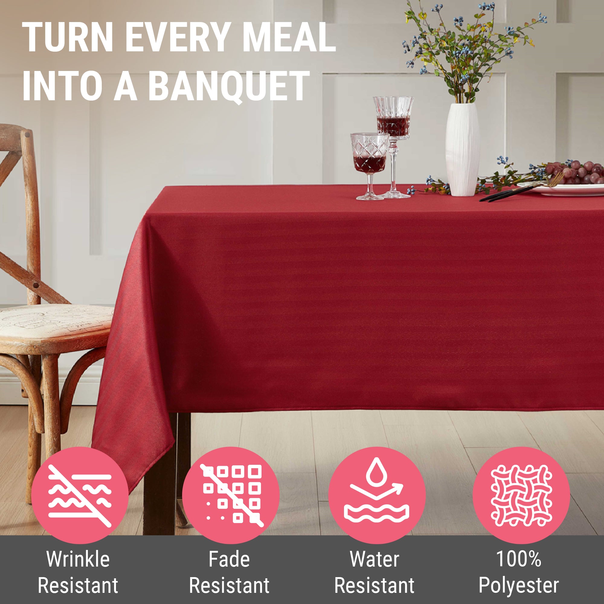 Lincoln Striped Tablecloth