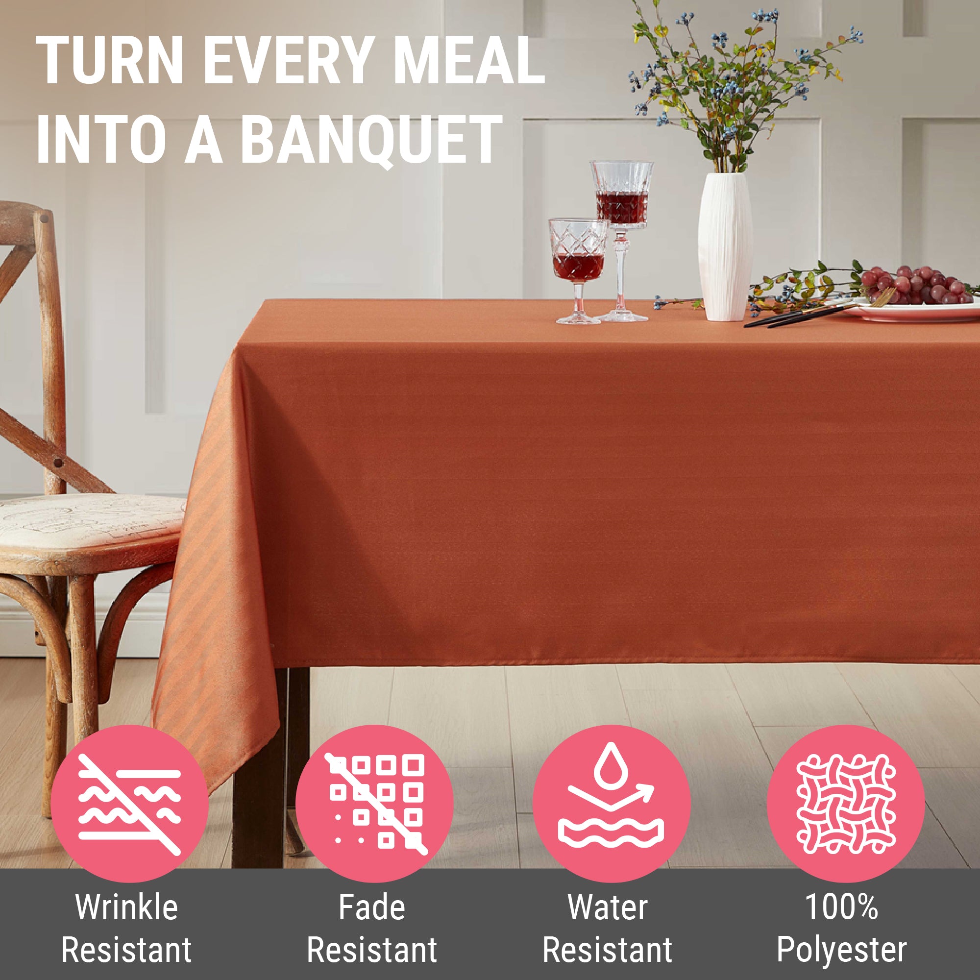 Lincoln Striped Tablecloth