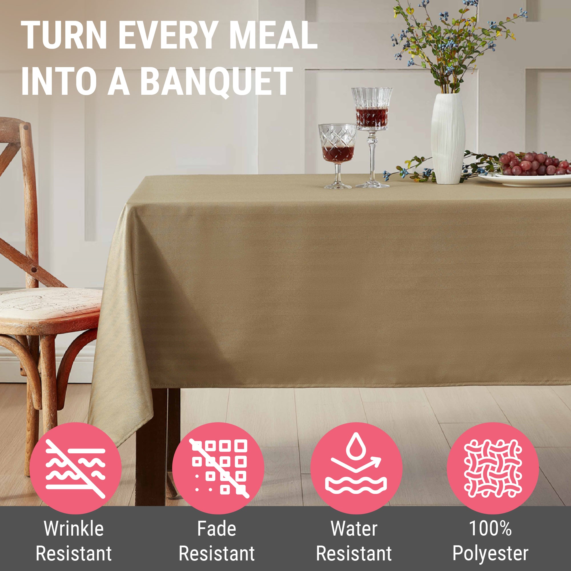 Lincoln Striped Tablecloth